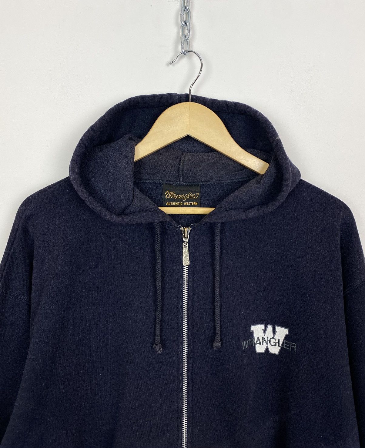 Wrangler Vintage Wrangler Authentic Western Full Zip Hoodie Sun Faded Size US L / EU 52-54 / 3 - 2 Thumbnail