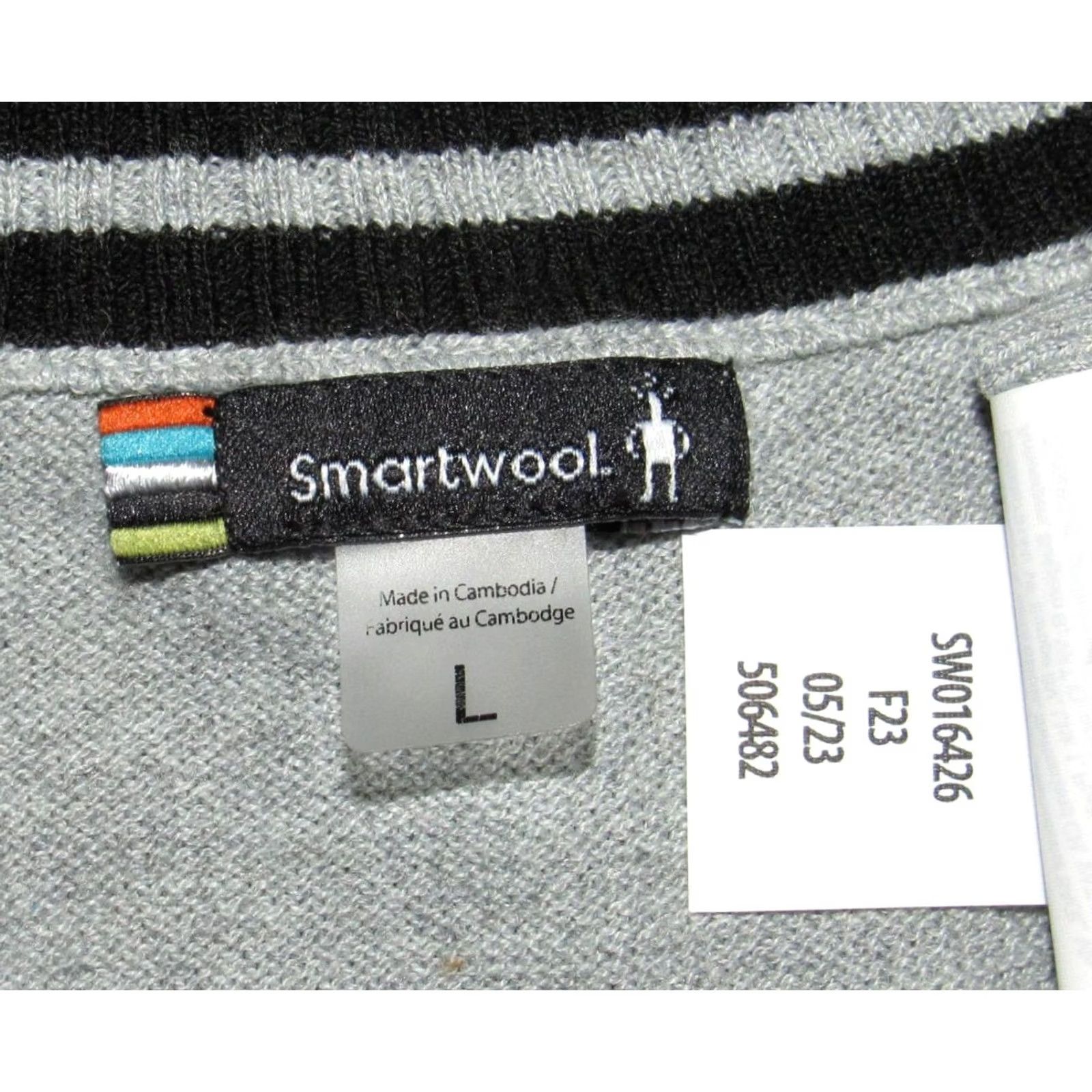 Smartwool SMARTWOOL Grey Wool Blend Sparwood Crewneck Sweater Large Size US L / EU 52-54 / 3 - 3 Thumbnail