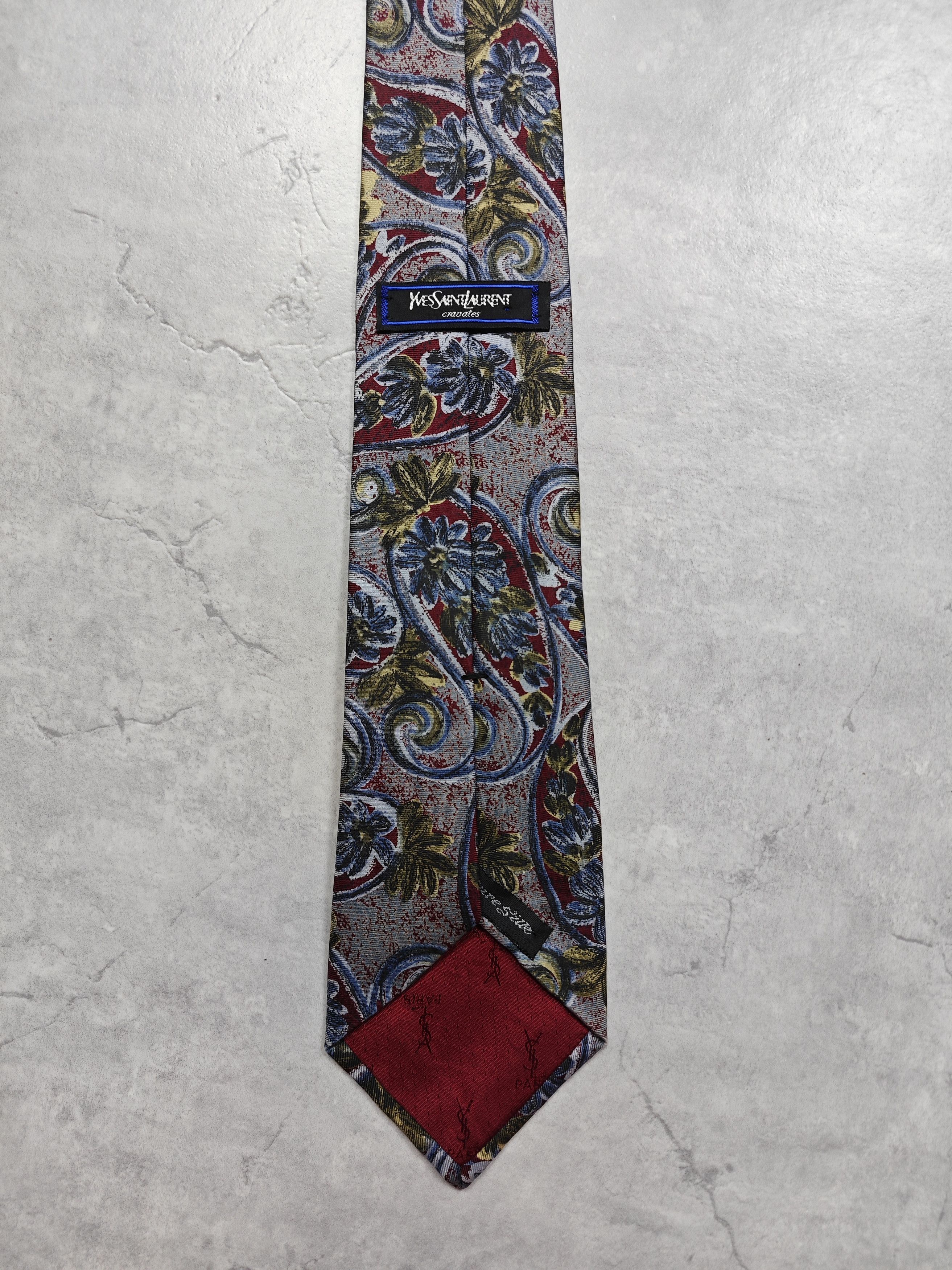 Yves Saint Laurent Yves Saint Laurent Vintage Silk Tie Size ONE SIZE - 3 Thumbnail