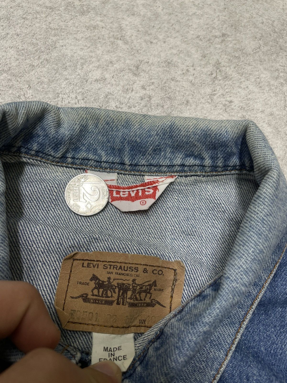 Levi's × Levi's Vintage Clothing × Vintage Vintage Levi’s France Vest, Raw Denim M/ Yamaha Detail Size US M / EU 48-50 / 2 - 7 Thumbnail