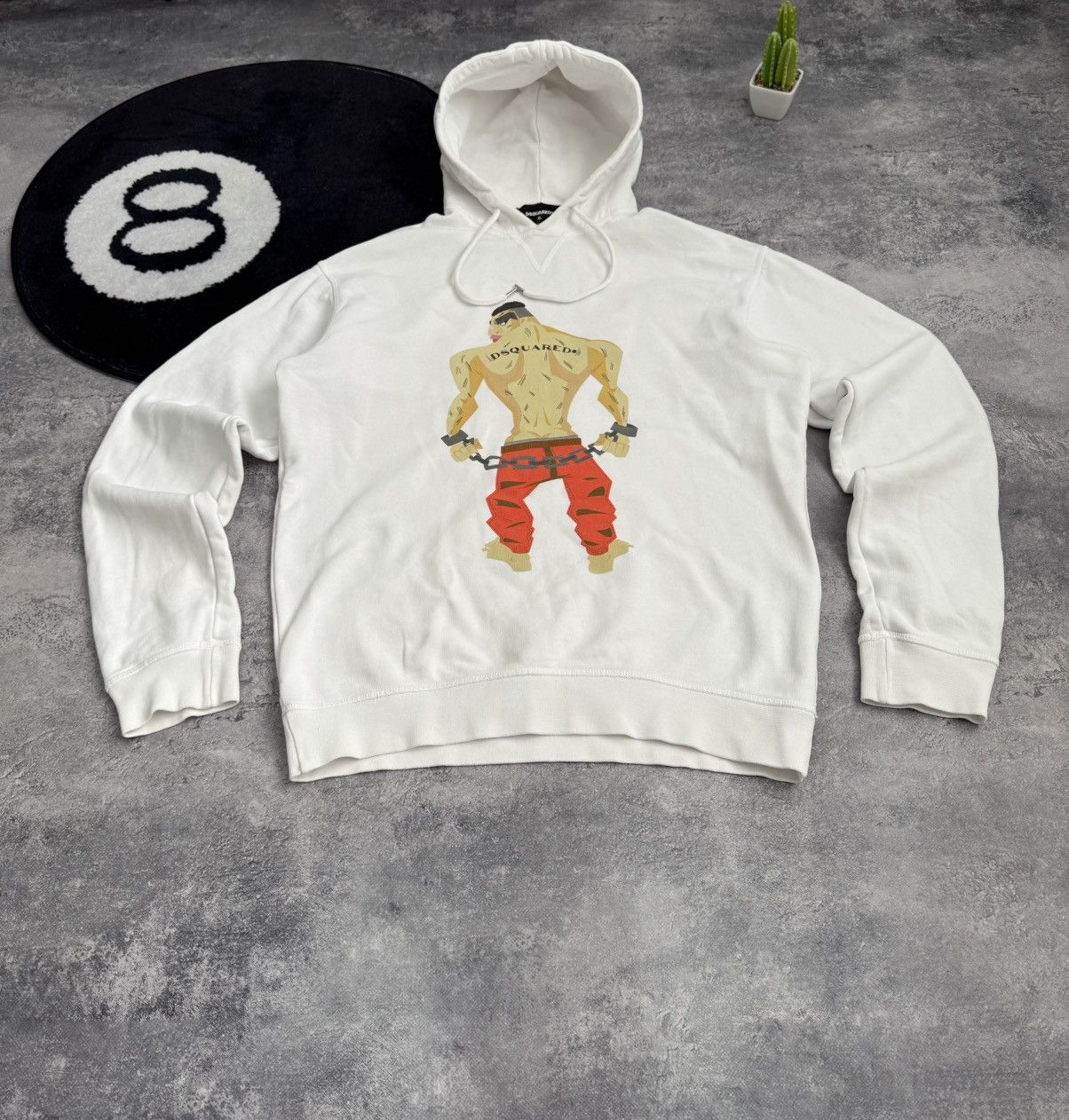 Dsquared2 Dsquared2 White Hoodie Big Logo Y2K Street Wear Size US XL / EU 56 / 4 - 4 Thumbnail