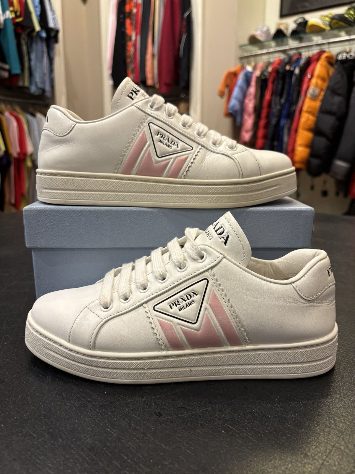Prada Prada Womens Skateboard Shoes Size US 5.5 / IT 35.5 - 1 Thumbnail