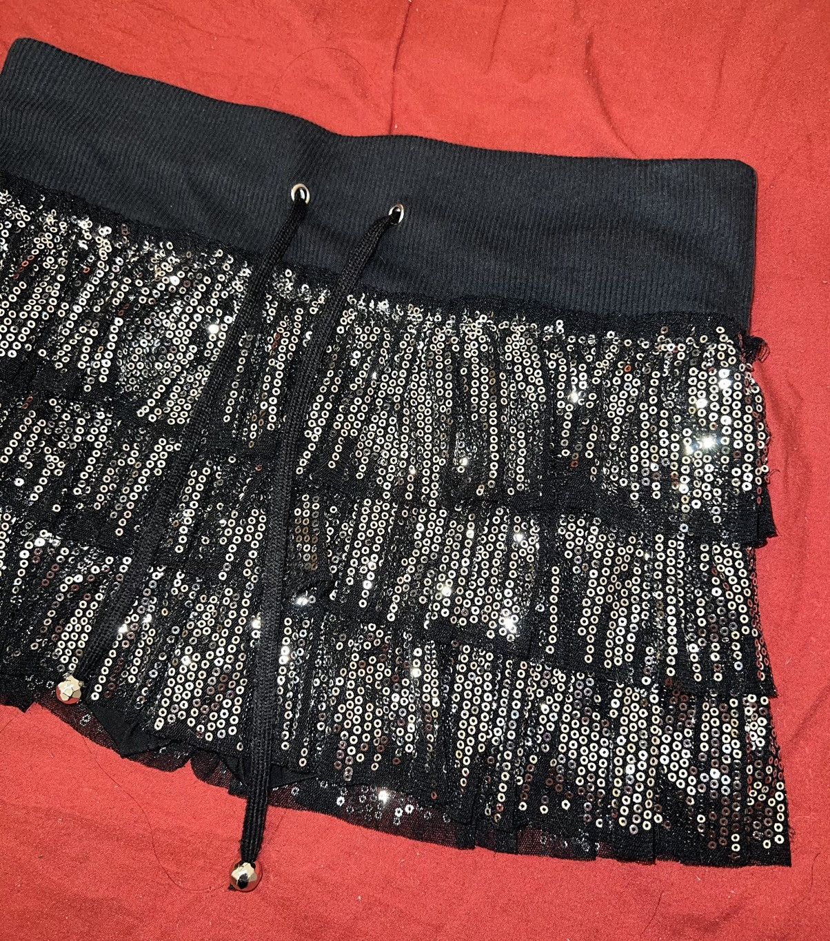 Japanese Brand Chorus sequin layered mini skirt 🪩⭐️ Size 26" / US 2 / IT 38 - 3 Thumbnail