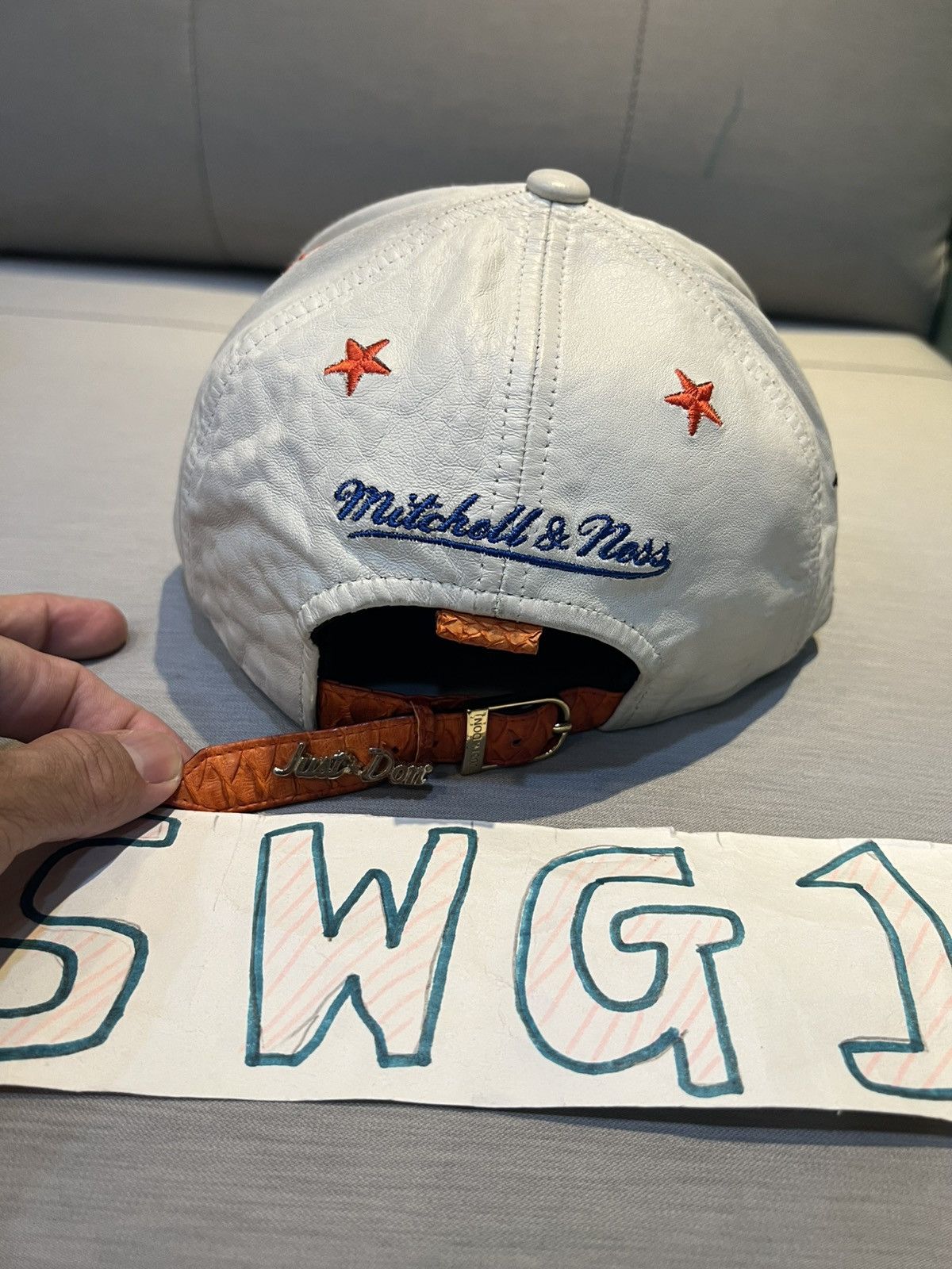 Just Don × Mitchell & Ness Just Don Oklahoma City Thunder Python Skin Snapback – Rare Size ONE SIZE - 4 Thumbnail
