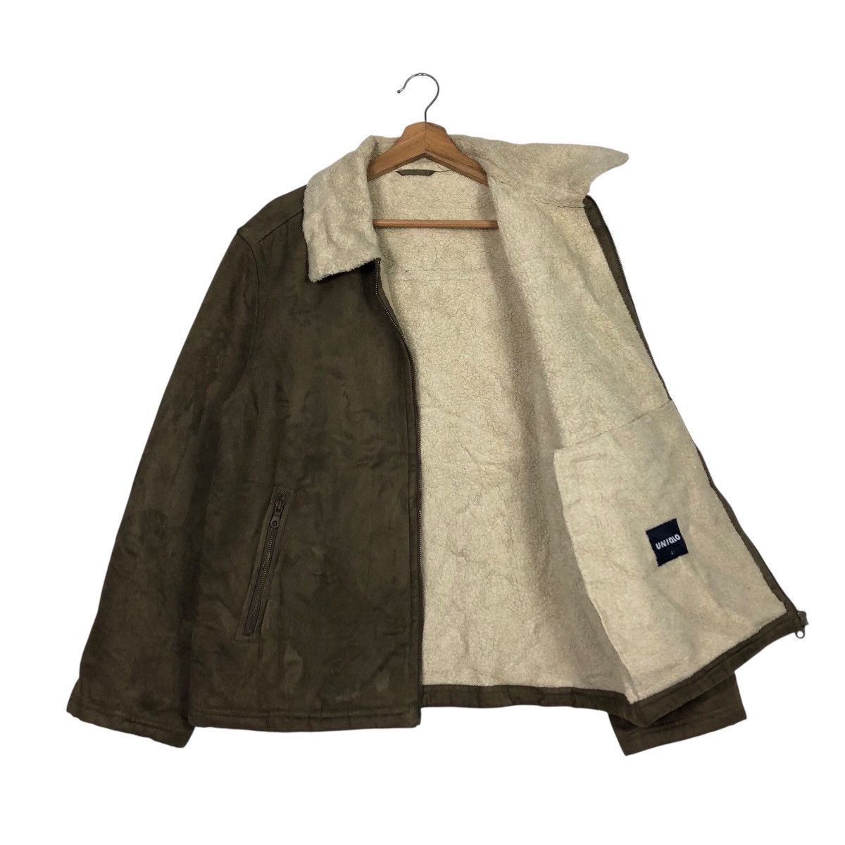 Japanese Brand 📌Vintage Leather Jacket Uniqlo Sherpa Blanket Issey Miyake Size US L / EU 52-54 / 3 - 12 Thumbnail