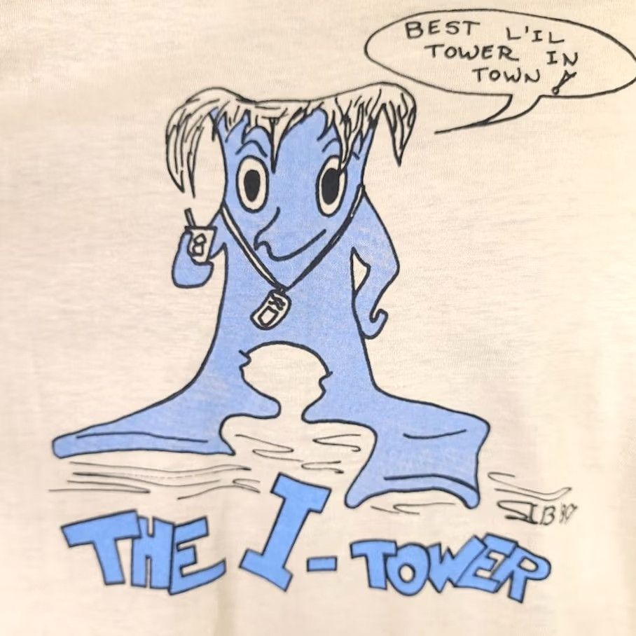 Vintage VINTAGE The I Tower T Shirt Mens Size Medium 80s 1989 Best Lil Tower Made In USA Beige Cotton Crew Neck Short Sleeve Shirts Mens Size US M / EU 48-50 / 2 - 3 Thumbnail