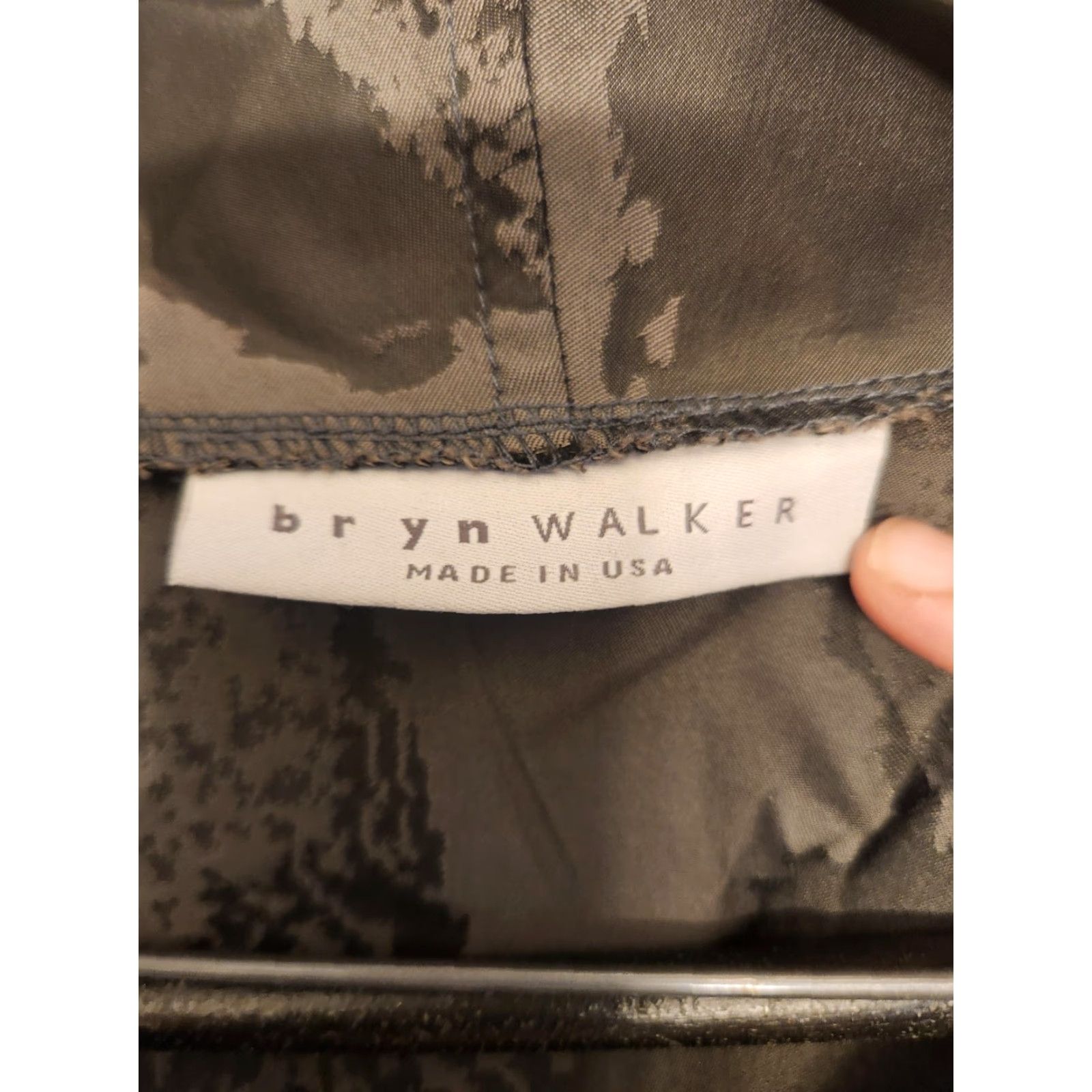 Vintage Bryn Walker Coat Womens XXS Gray Black Jacquard Long Hi Low Hem Made USA Size XXS / US 00 / IT 34 - 5 Thumbnail