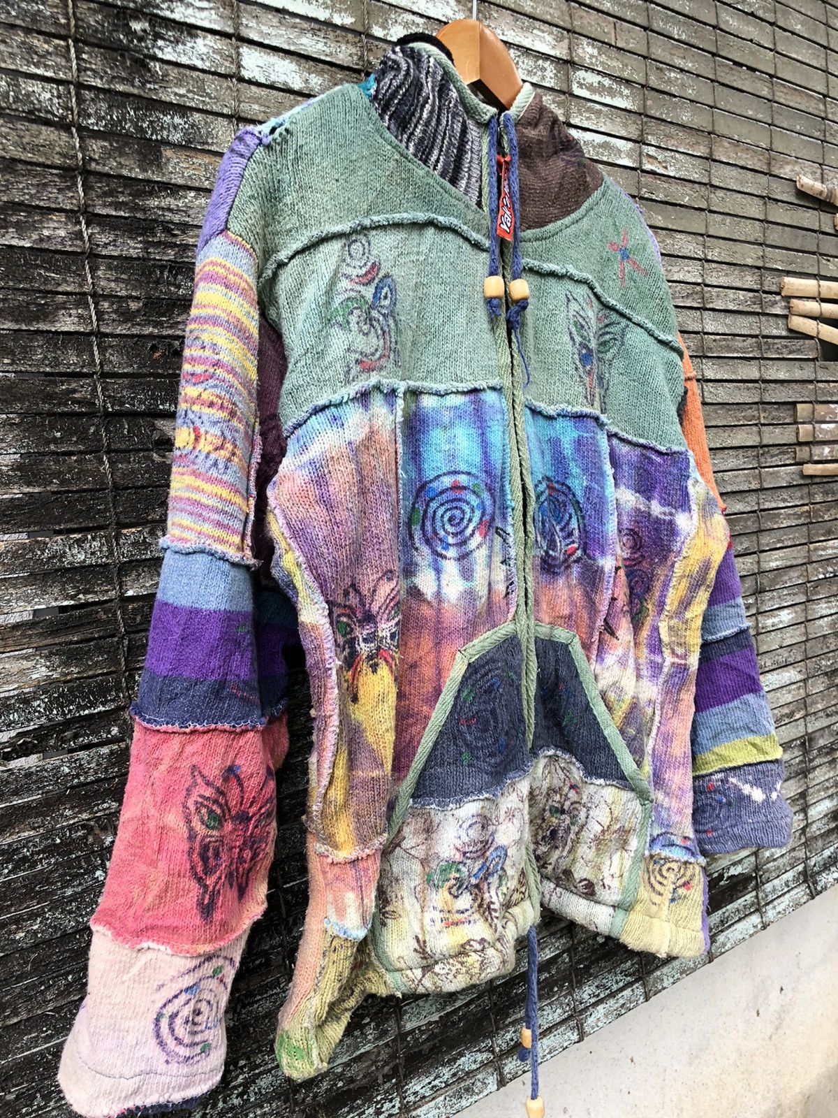 Vintage Vintage Handmade Patchwork Yak’n Yeti Nepal Zipper Hoodies Size US L / EU 52-54 / 3 - 7 Thumbnail