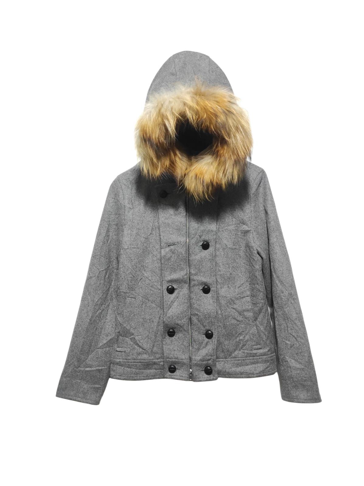 Michel Klein Michel Klein Wool double Zip Fur Hoodie Jacket Size US S / EU 44-46 / 1 - 2 Thumbnail