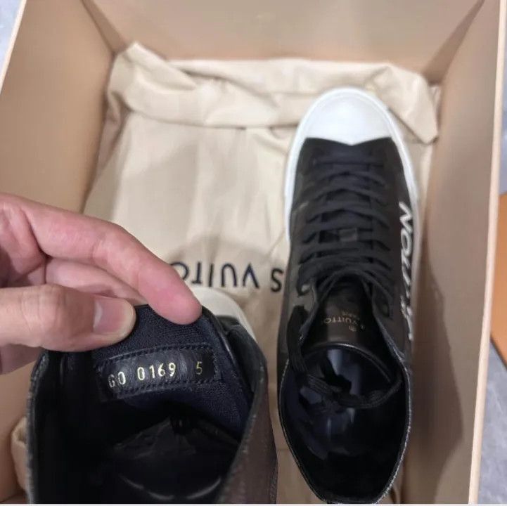 Louis Vuitton Louis Vuitton Black High-Top Fashion Sneakers -2508 Size US 7.5 / EU 40-41 - 5 Thumbnail