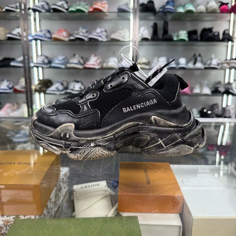 Balenciaga Balenciaga Triple S Black Sneakers Size 35-2505 Size US 5 / EU 37 - 3 Thumbnail