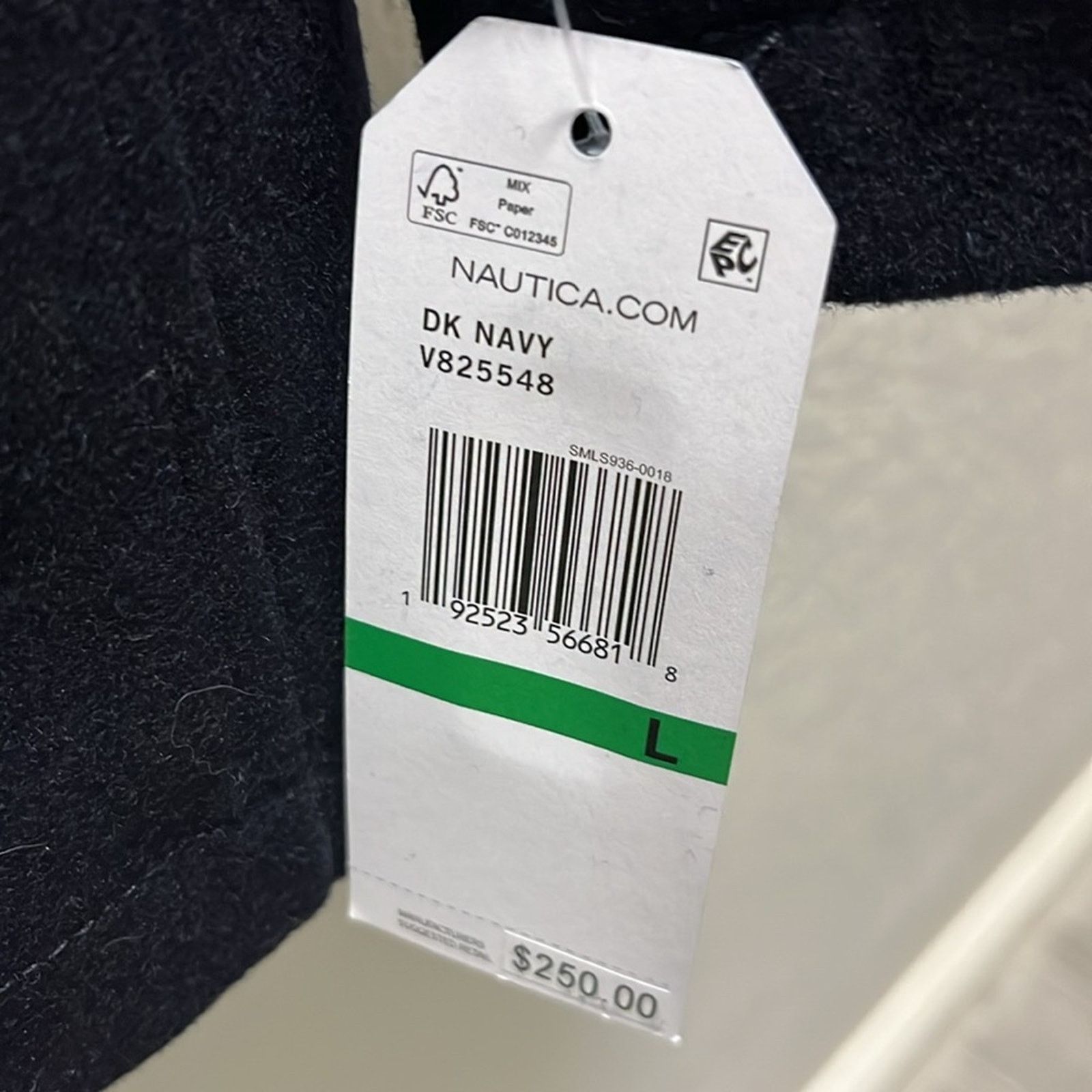 Nautica Nautica Men Large Peacoat Wool Blend Double Coat Dark Blue Size US L / EU 52-54 / 3 - 5 Thumbnail
