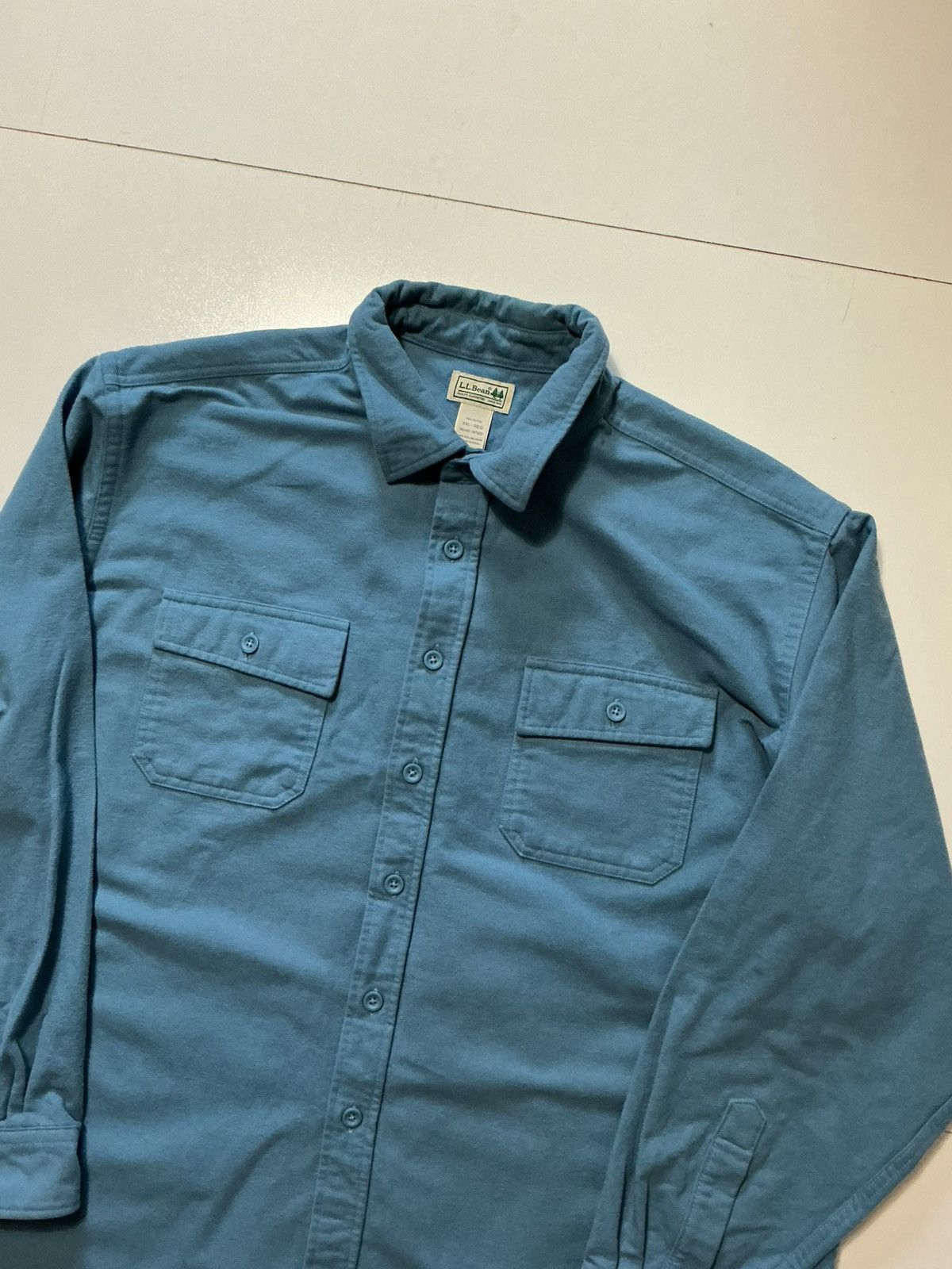 L.L. Bean L.L. Bean Chamois Cloth Flannel Button Front L/S Shirt Size US XXL / EU 58 / 5 - 3 Thumbnail