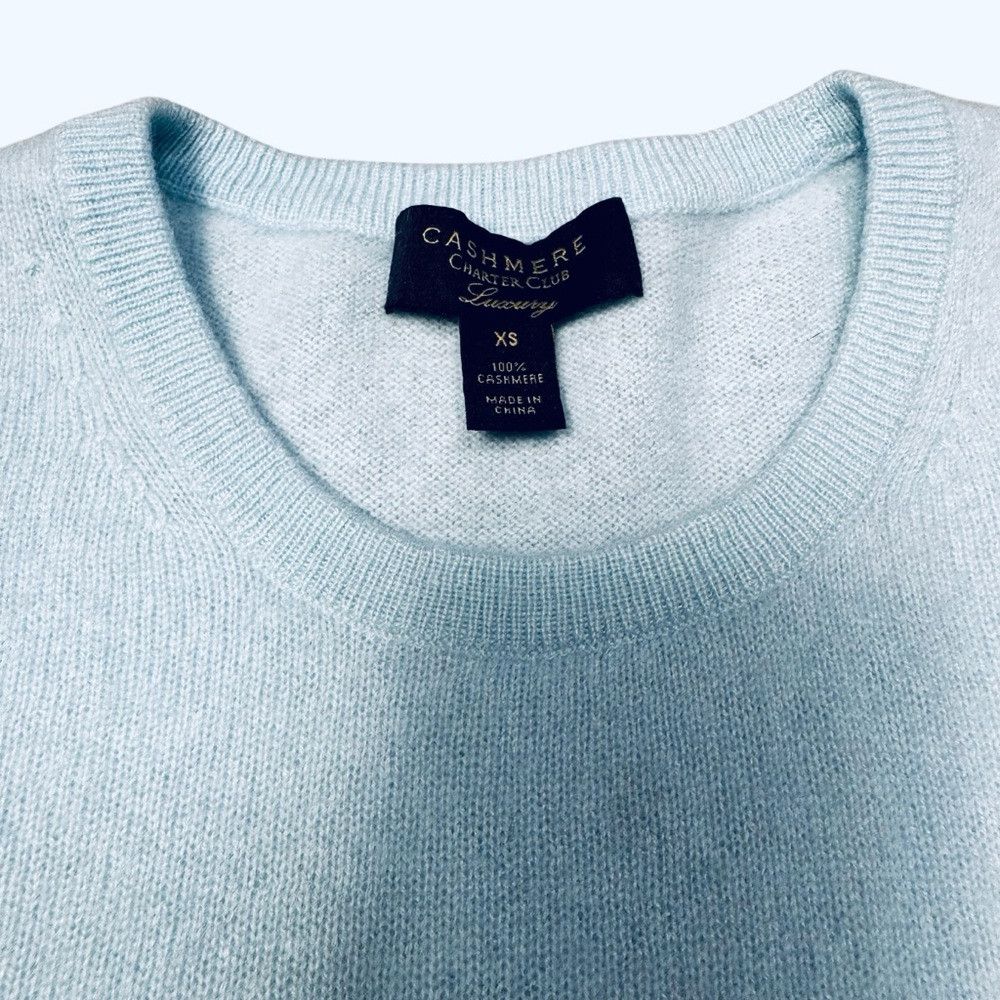 Charter Club Charter Club 100% Cashmere Light Blue Sweater Size XS Size XS / US 0-2 / IT 36-38 - 7 Thumbnail