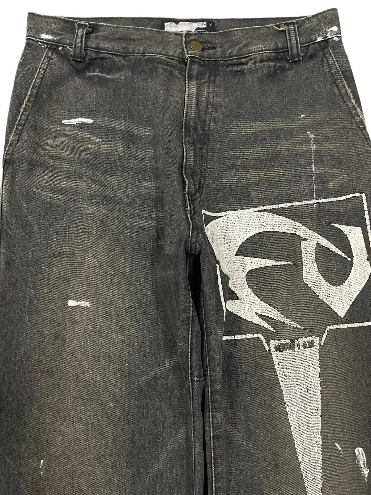 Beauty Beast Vintage Japanese Brand Painted Style Loose Jeans Size US 30 / EU 46 - 3 Thumbnail
