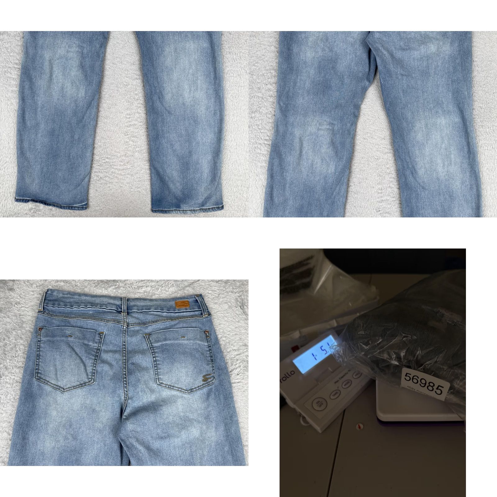Vintage Seven7 Jeans Womens 14 Tummyless High Rise Slim Bootcut Blue Light Wash 34x31 Pocket Distressed Denim Regular Rise Front Zip Leather Patch Boyfriend** Size 36" / US 14 / IT 50 - 10 Thumbnail
