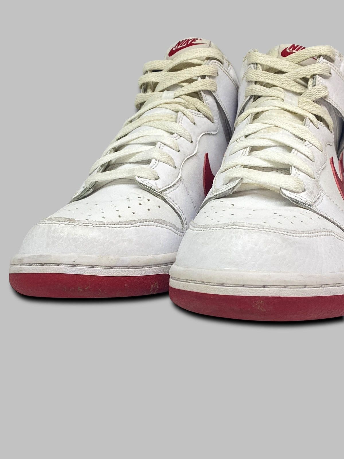 Nike Nike Dunk High White Gym Red Sneakers Shoes Leather Size US 9 / EU 42 - 9 Thumbnail
