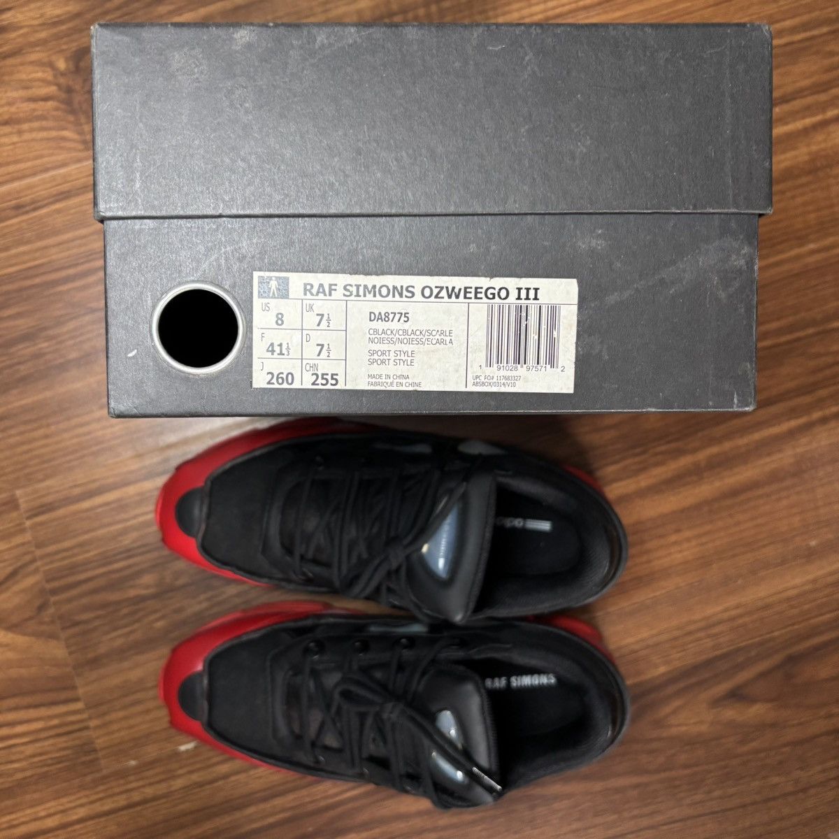 Adidas × Raf Simons Raf Simons Adidas Ozweego III Red Sneakers Size US 8 / EU 41 - 4 Thumbnail