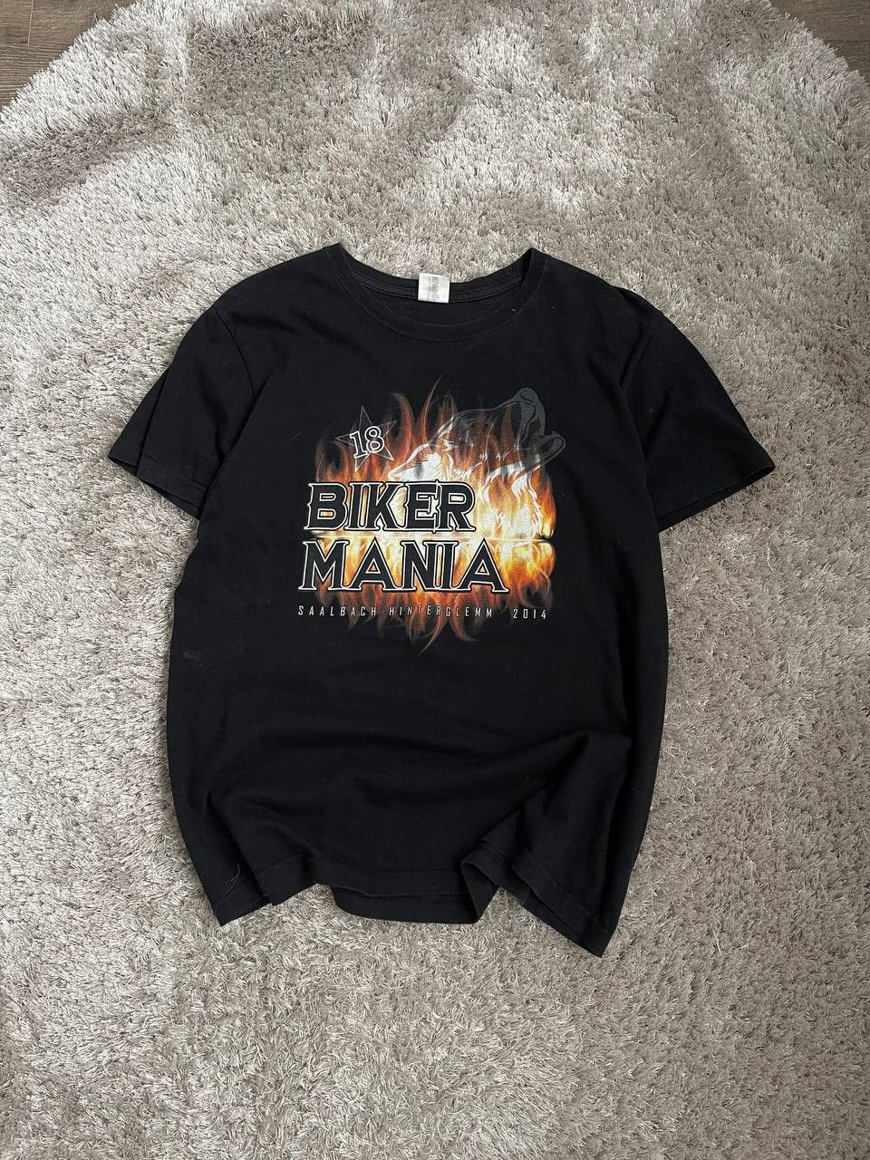 Vintage vintage biker mania big logo tee Size US L / EU 52-54 / 3 - 2 Thumbnail