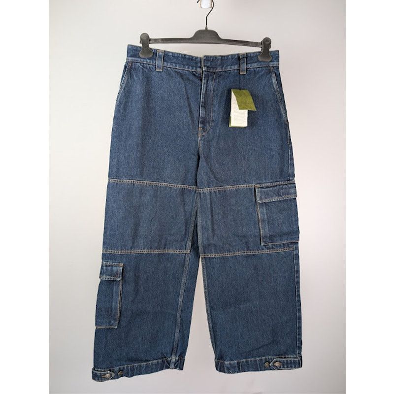 Gucci o1rshd1 Eco-Washed Organic Denim Cargo Pant in Blue / Mix Size US 36 / EU 52 - 9 Thumbnail