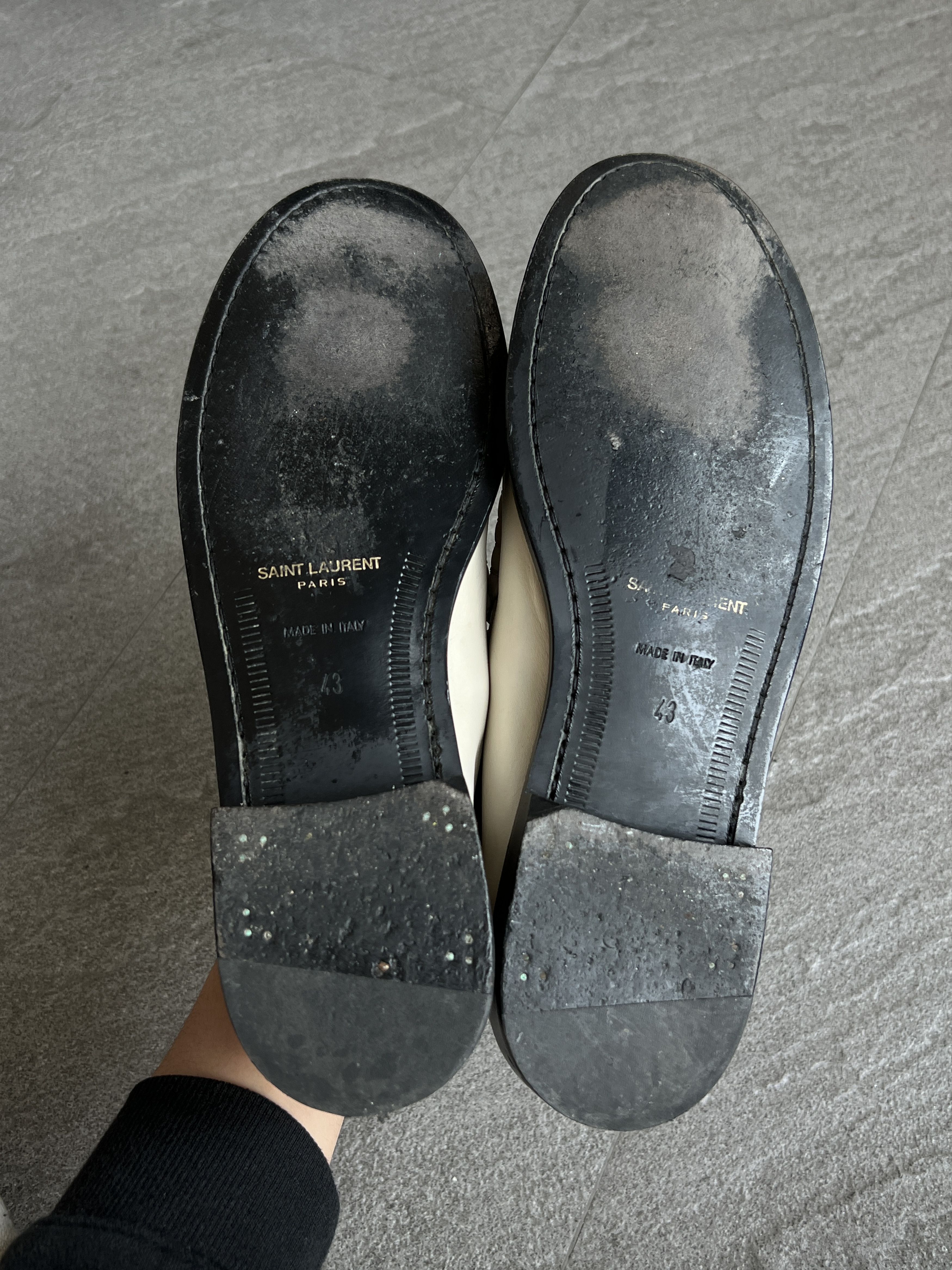 Yves Saint Laurent Saint Laurent YSL Ivory Leather Penny Loafers 43 Size US 10 / EU 43 - 9 Thumbnail