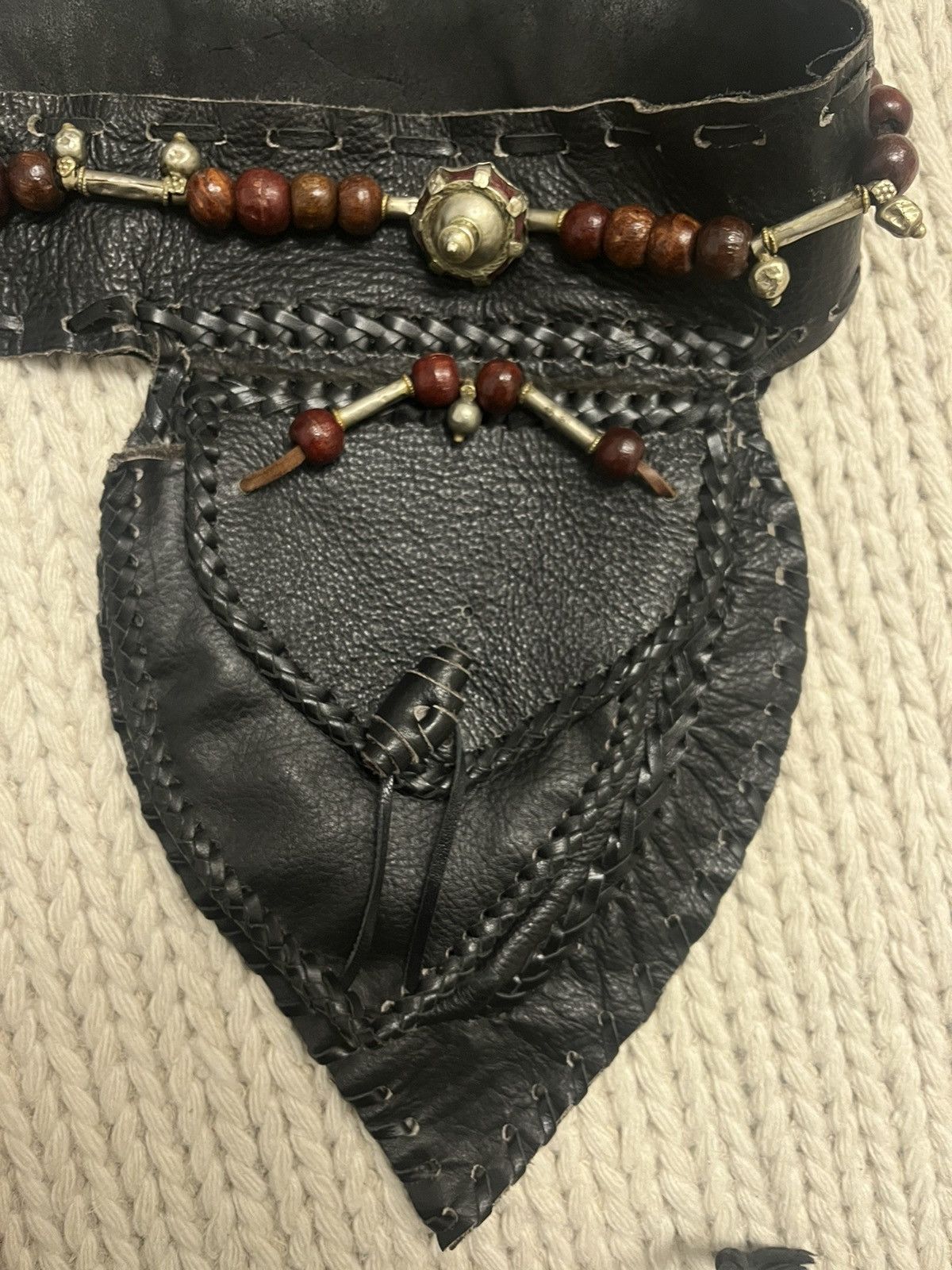 初期 KMRii スタッズレザーベルト ケムリ 14th addiction 00's 14th addiction Archive Leather Chain Belt ケムリ ベルト