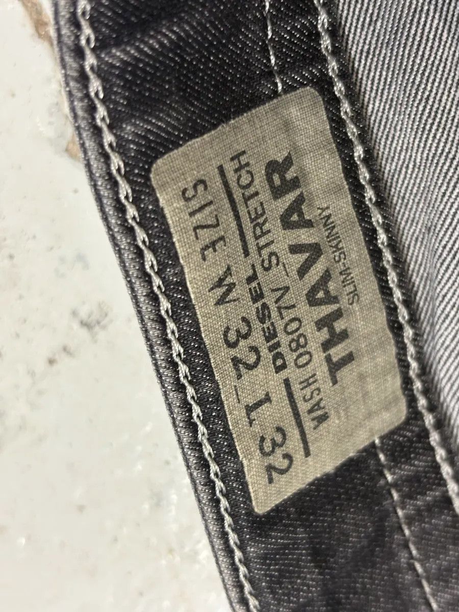 Diesel Diesel Black Waxed Avant-Garde Jeans Size US 33 - 11 Thumbnail