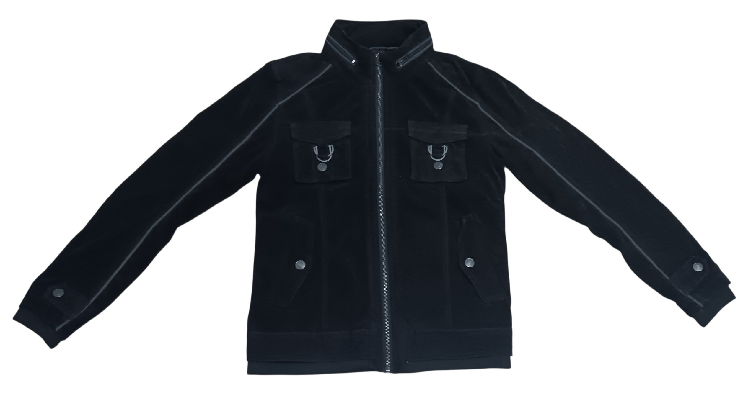 In The Attic IN THE ATTIC PUNK BLACK VELVET HOODED JACKET Size US M / EU 48-50 / 2 - 1 Thumbnail