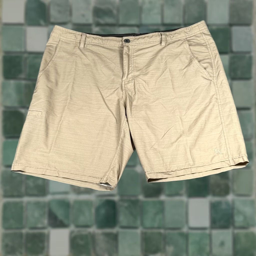 Vintage Hybrid Collection DaHui Mens Shorts Size 40 Beige Lightweight Drawstring Casual Beach Chino Pocketed Front Flat Front Regular Mens Size US 40 / EU 56 - 1 Thumbnail
