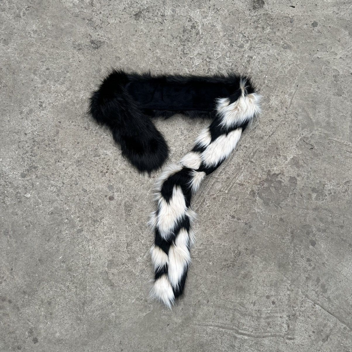 Number (N)ine Vintage Japanese Style Scarf Punk Gothic Faux Fur Y2K 00s Size ONE SIZE - 4 Thumbnail
