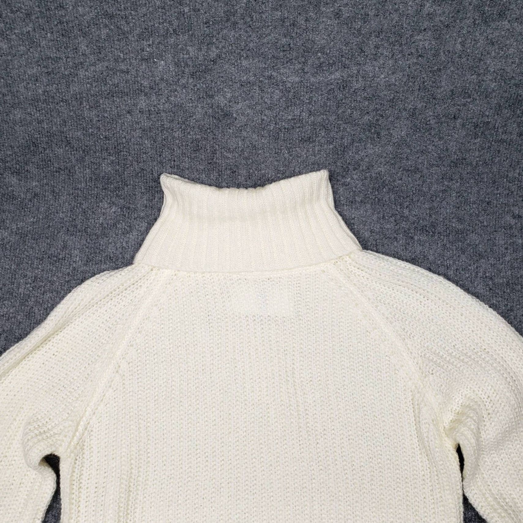 Vintage Rue21 Sweater Womens XS Ivory Pullover Long Sleeve Turtleneck New Size XS / US 0-2 / IT 36-38 - 2 Thumbnail