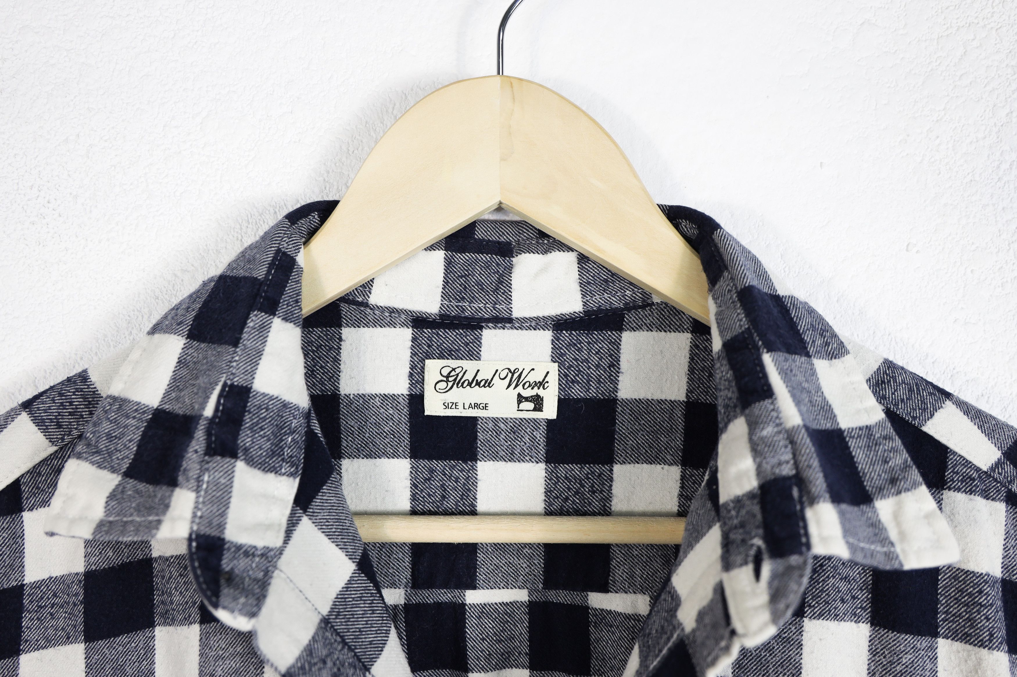 Global Work Global Work Kemeja Black White Check Flannel Shirt Size US S / EU 44-46 / 1 - 4 Thumbnail