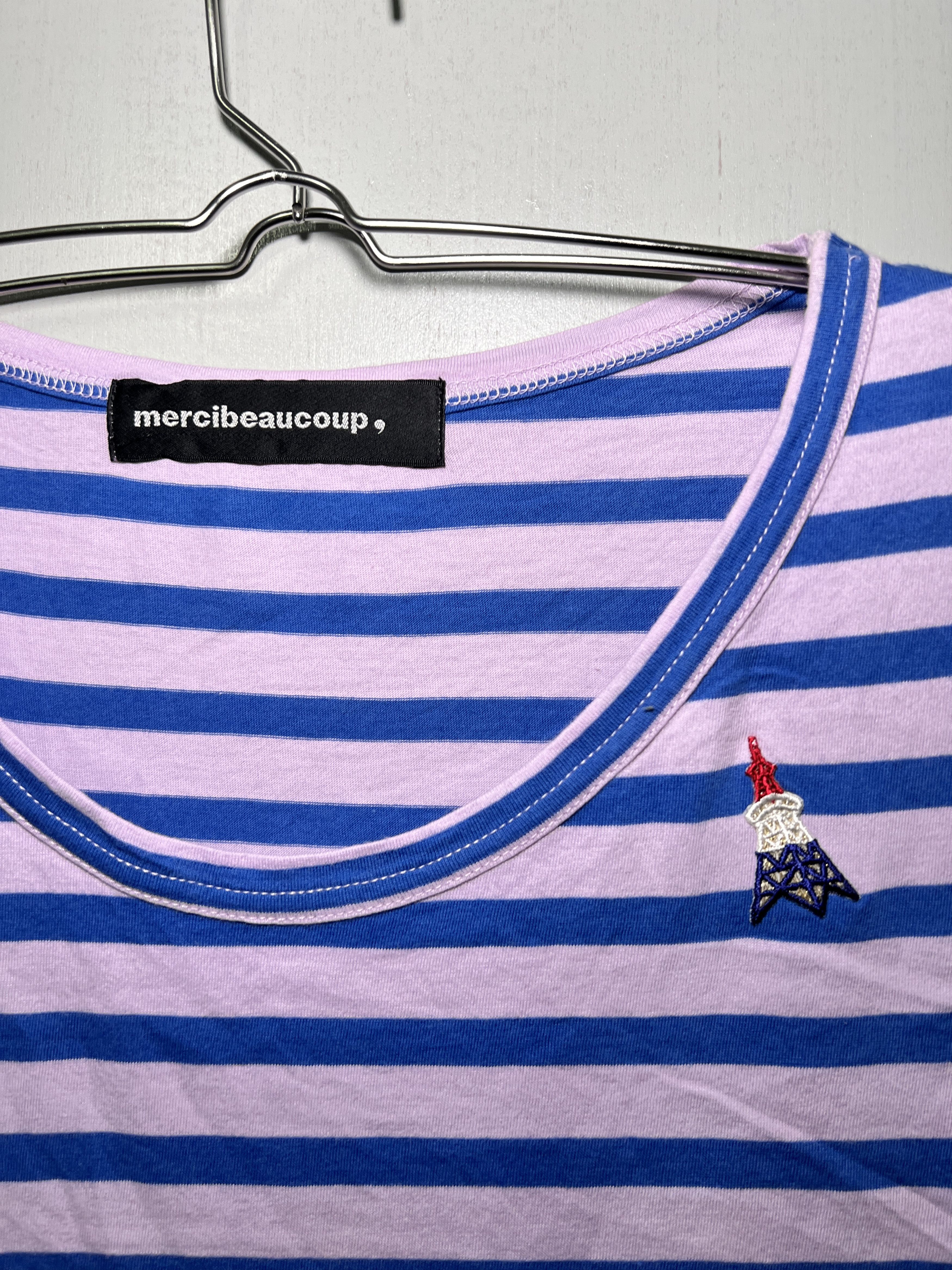 Issey Miyake × mercibeaucoup Vtg 90’ ISSEY MIYAKE MERCIBEAUCOUP Stripes Tee Shirt Japan Size L / US 10 / IT 46 - 2 Thumbnail