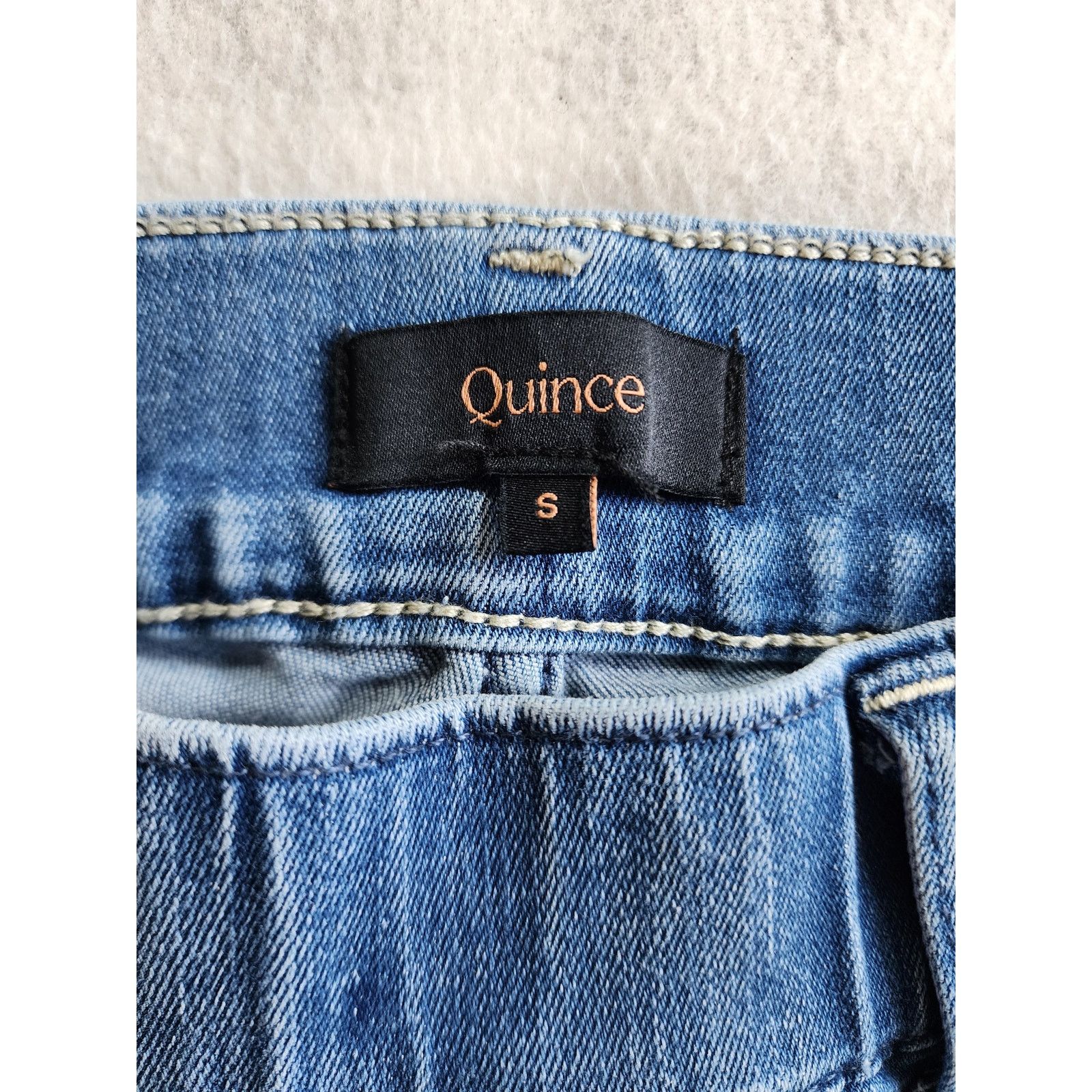 Quince Quince Nina Pull-On Stretch Flare Jeans Small Laguna Blue Size 28" / US 6 / IT 42 - 3 Thumbnail