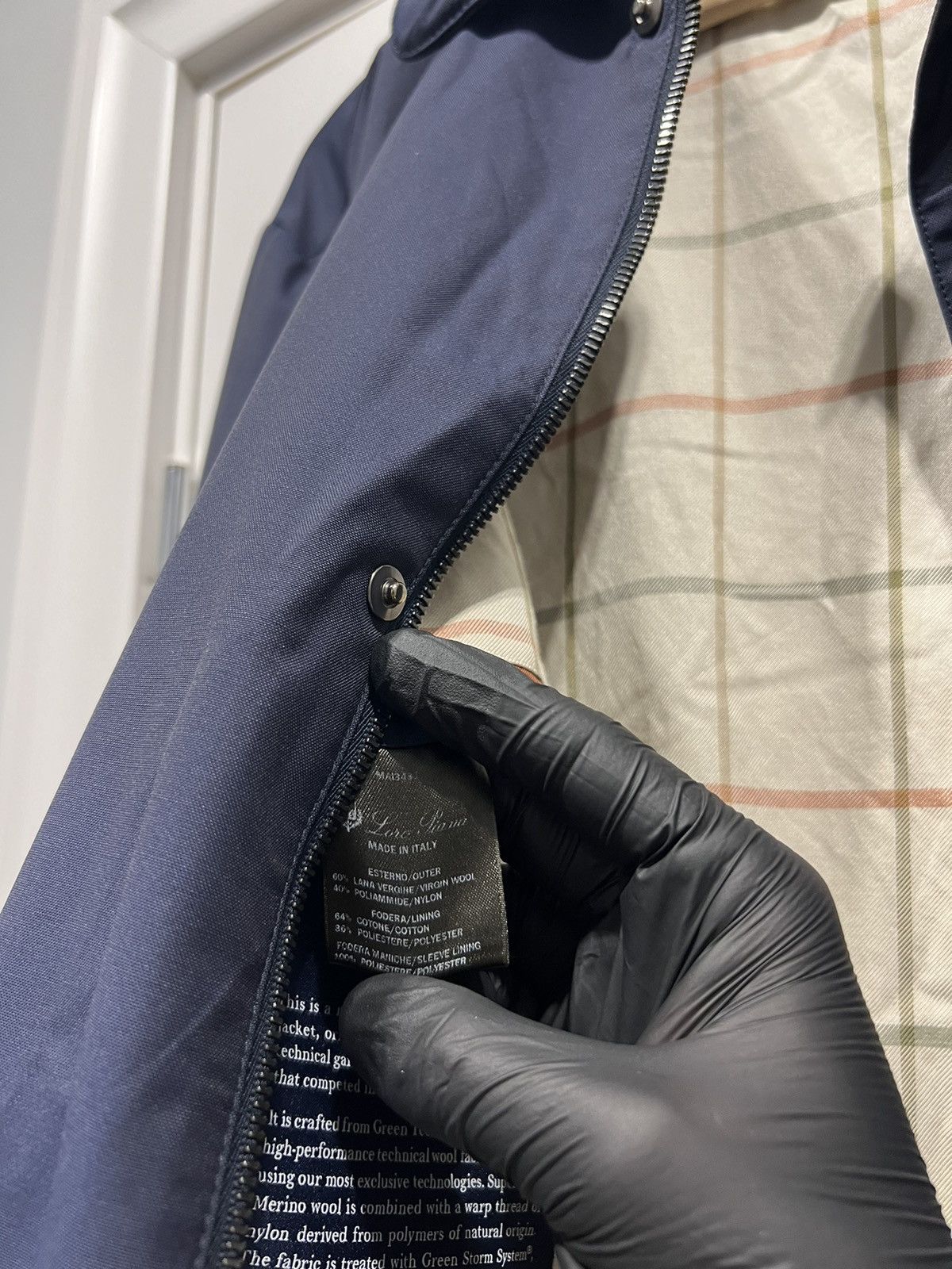 Loro Piana LORO PIANA Horsey Wool Blend Carcoat Jacket Large Blue 5000$ Size US L / EU 52-54 / 3 - 18 Thumbnail