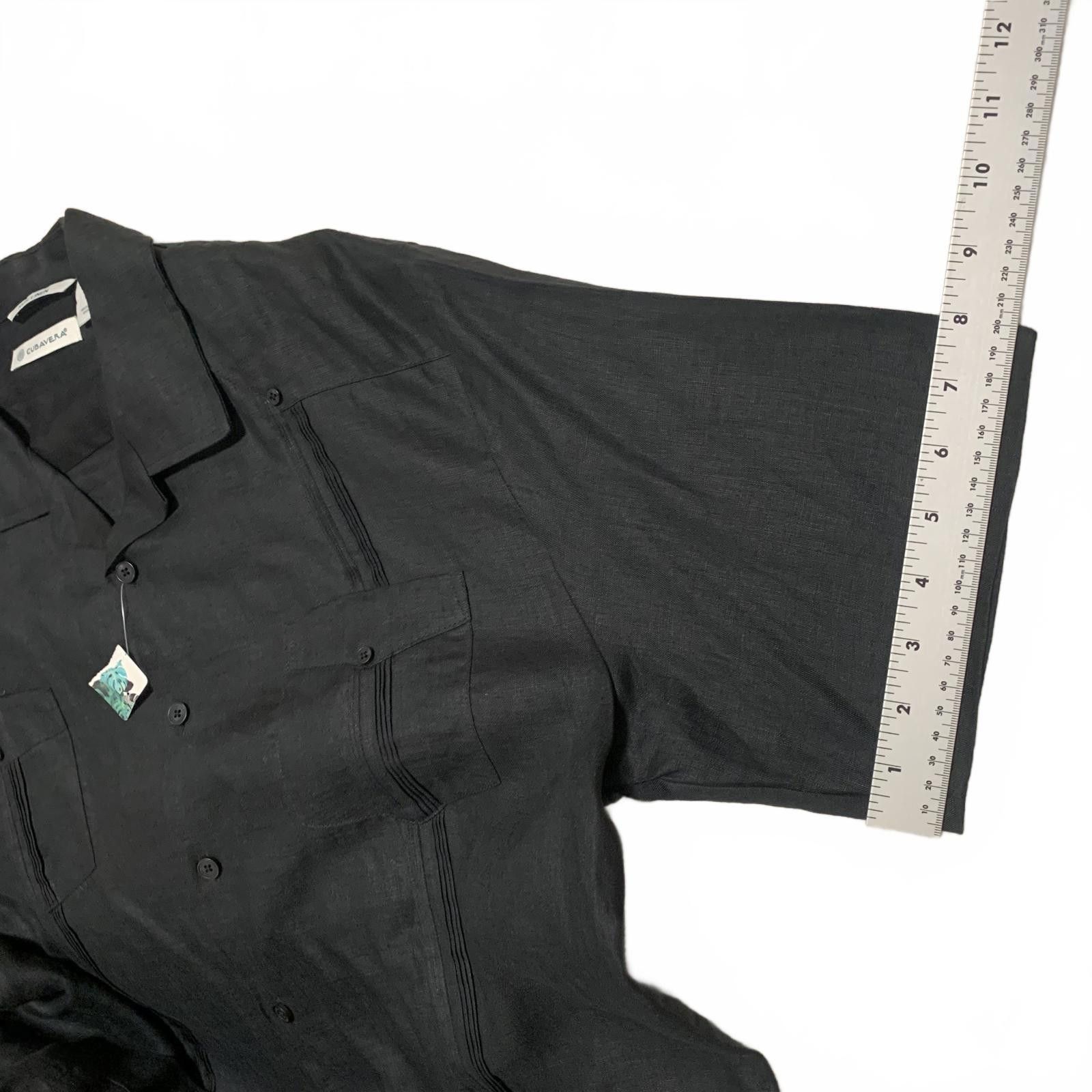 Cubavera Cubavera Men's Black Linen Shirt L Short Sleeve Multi-Pocket Size US L / EU 52-54 / 3 - 9 Thumbnail