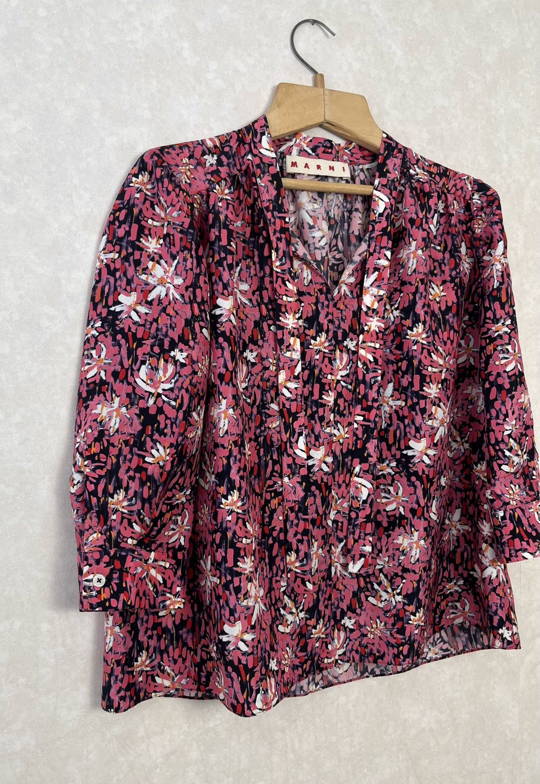 Marni Marni Floral Impressionist Silk Top Size XL / US 12-14 / IT 48-50 - 3 Thumbnail