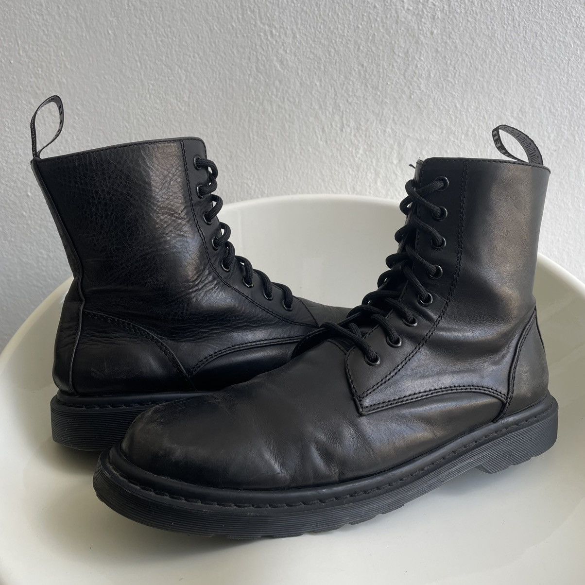 Limi Feu Very Rare! Limi Feu Leather Combat Boots with Side Zipper Size US 12 / EU 45 - 1 Thumbnail