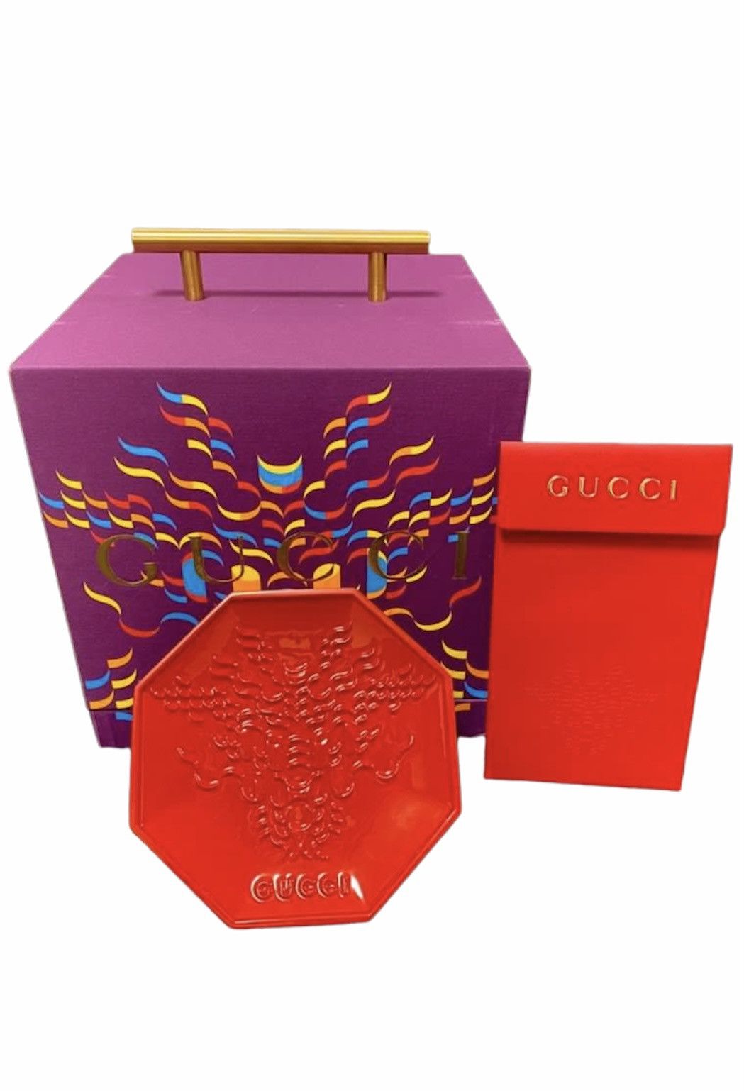 Gucci 🔥 Rare! Gucci dragon 🐉 plate dish Home Decor red packets set Size ONE SIZE - 2 Thumbnail