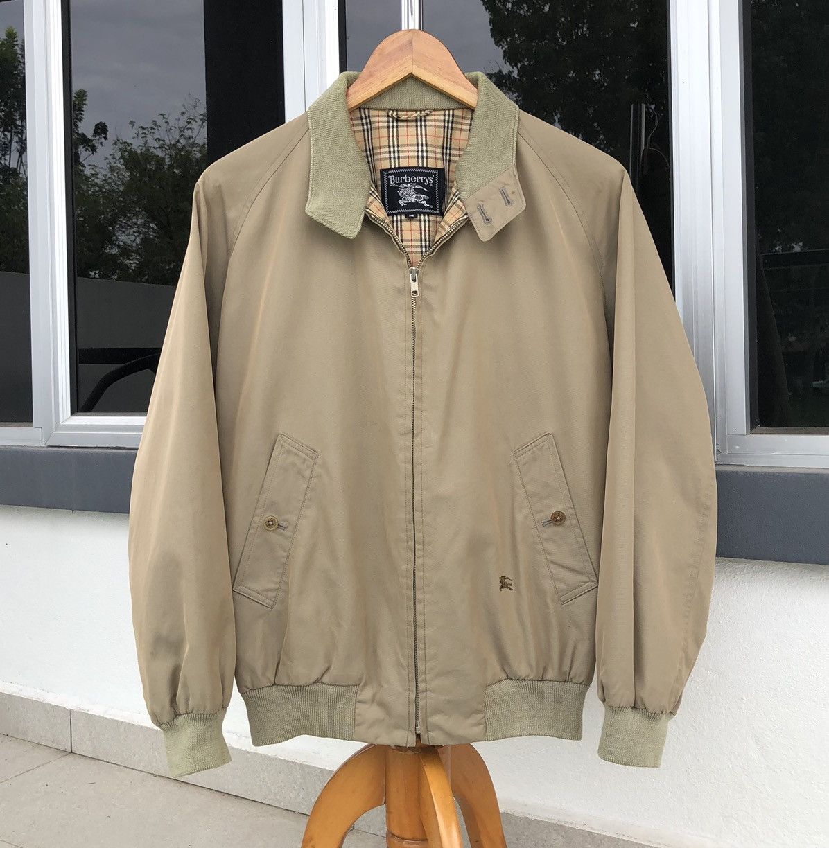 Burberry VTG Burberrys Embroidery Logo Lined Novacheck Bomber Jacket Size US M / EU 48-50 / 2 - 3 Thumbnail