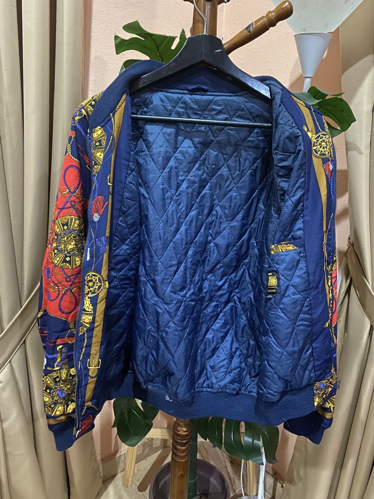 Japanese Brand Vintage SAFARIROOKIE Baroque Print Bomber Jacket Size US M / EU 48-50 / 2 - 6 Thumbnail
