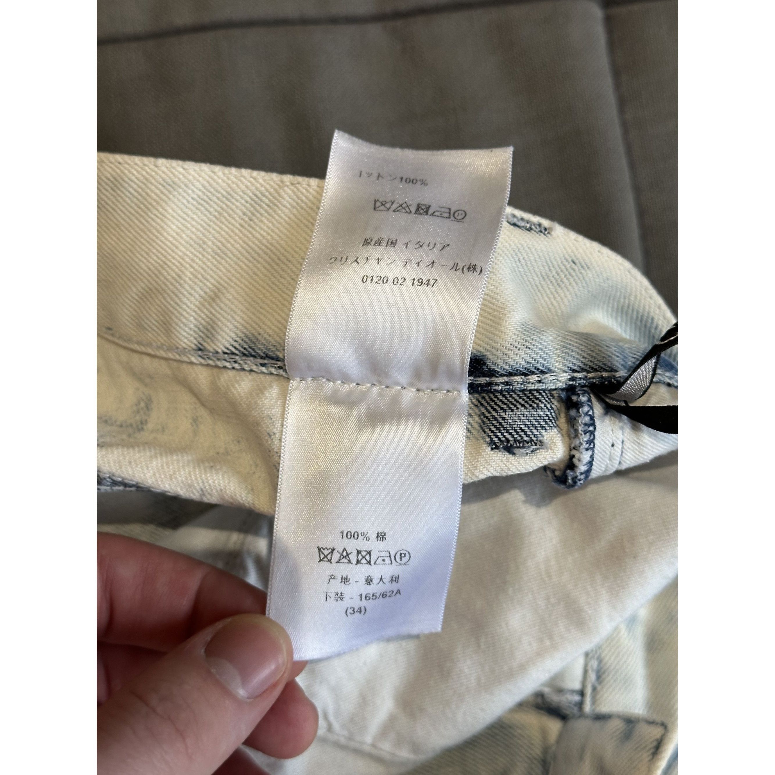 Dior Christian Dior Bleached Denim Jeans F34 Bee Logo Graphic Jea Size 34" / US 12 / IT 48 - 9 Thumbnail