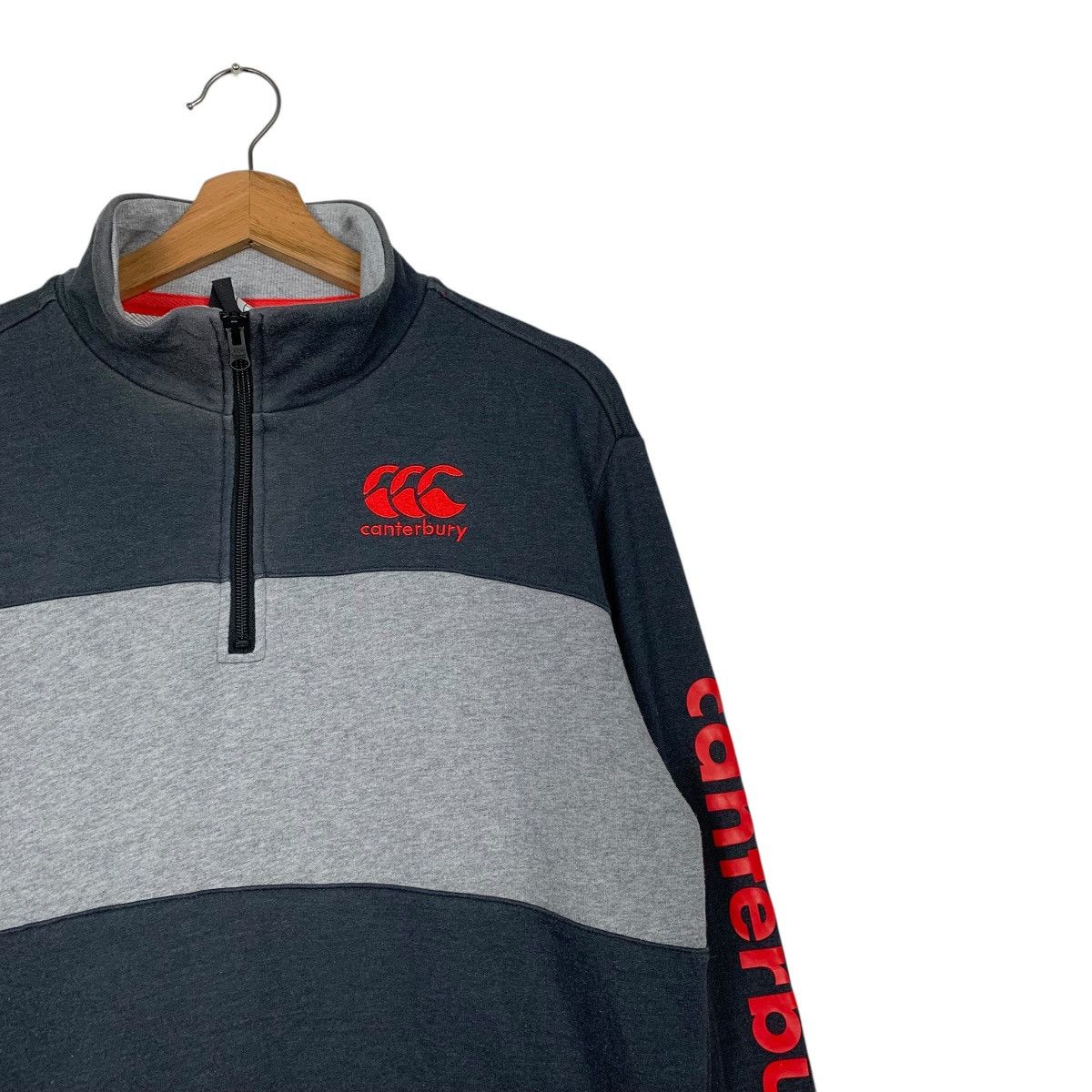 Canterbury of New Zealand Canterbury Color Block Quarter Zipper Sweater Size US L / EU 52-54 / 3 - 5 Thumbnail