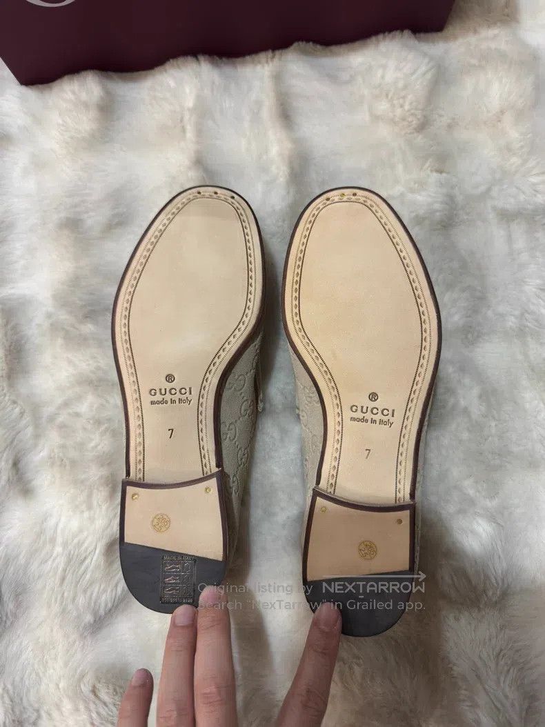 Gucci Guicci Suede Full Print Horseshoe Buckle Loafers Leather S Size US 8 / EU 41 - 5 Thumbnail