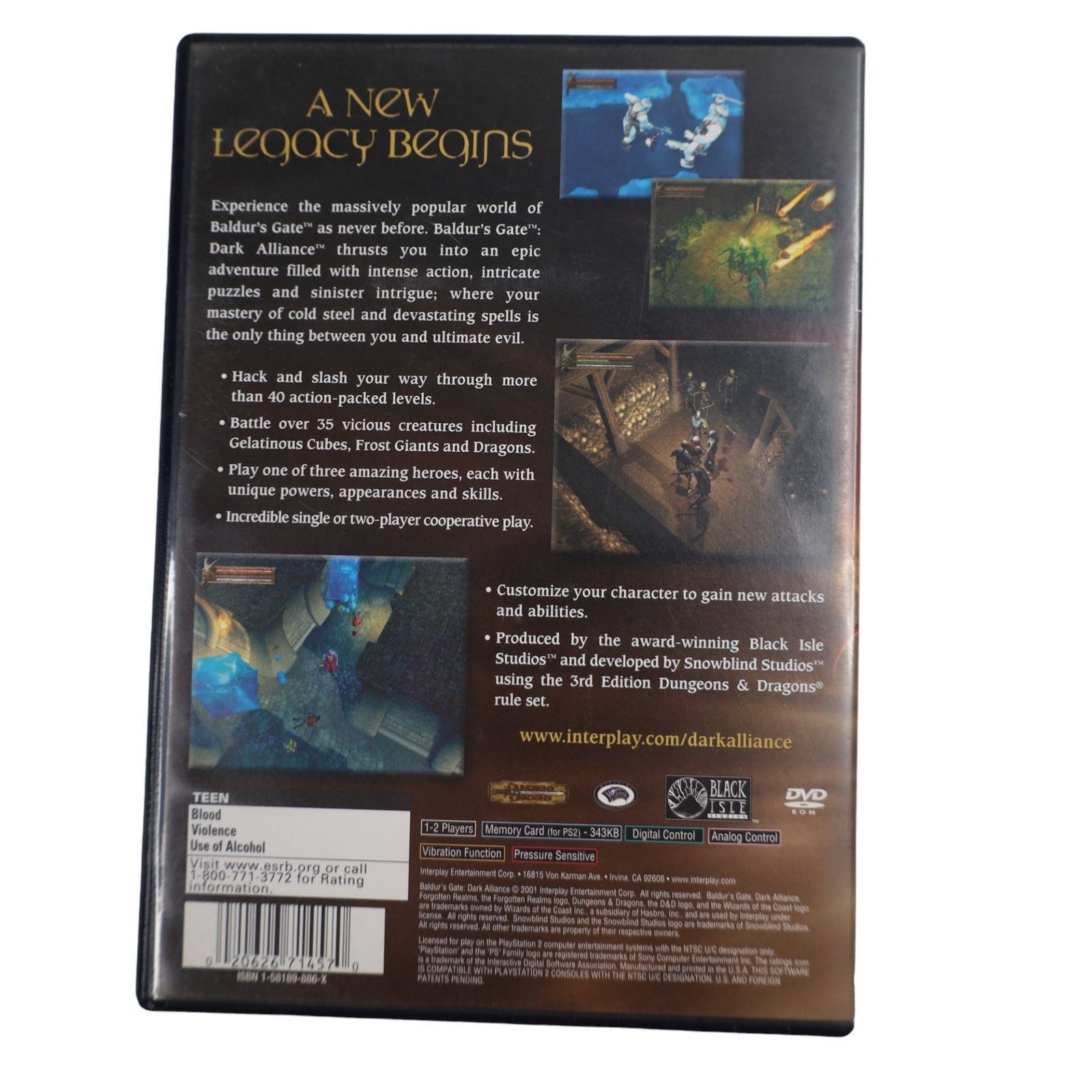 Playstation × Vintage Vintage PlayStation 2 Baldurs Gate Dark Alliance Video Game Size ONE SIZE - 3 Thumbnail