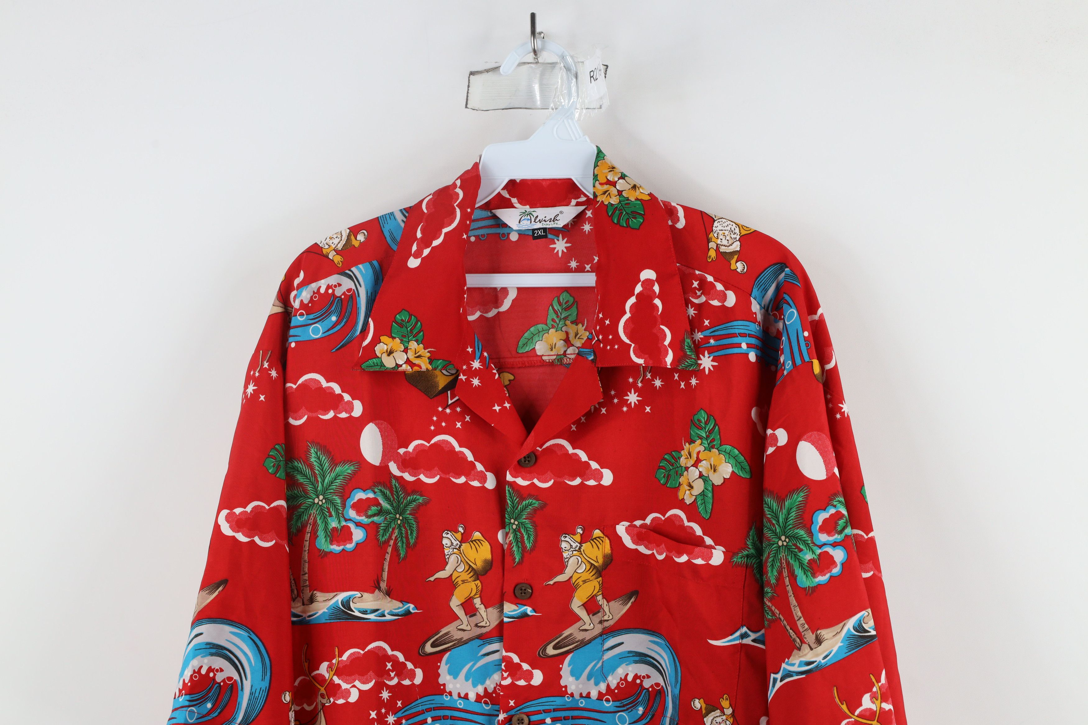 Vintage Vintage 90s Streetwear Claus Surfing Hawaiian Button Shirt Size US XL / EU 56 / 4 - 2 Thumbnail