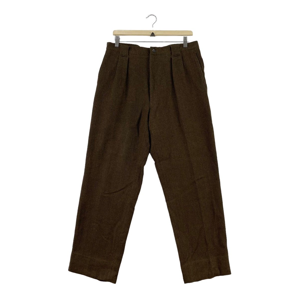 image of Stanley Blacker Straight Cut Brown Casual Trousers, Men's (Size 34)