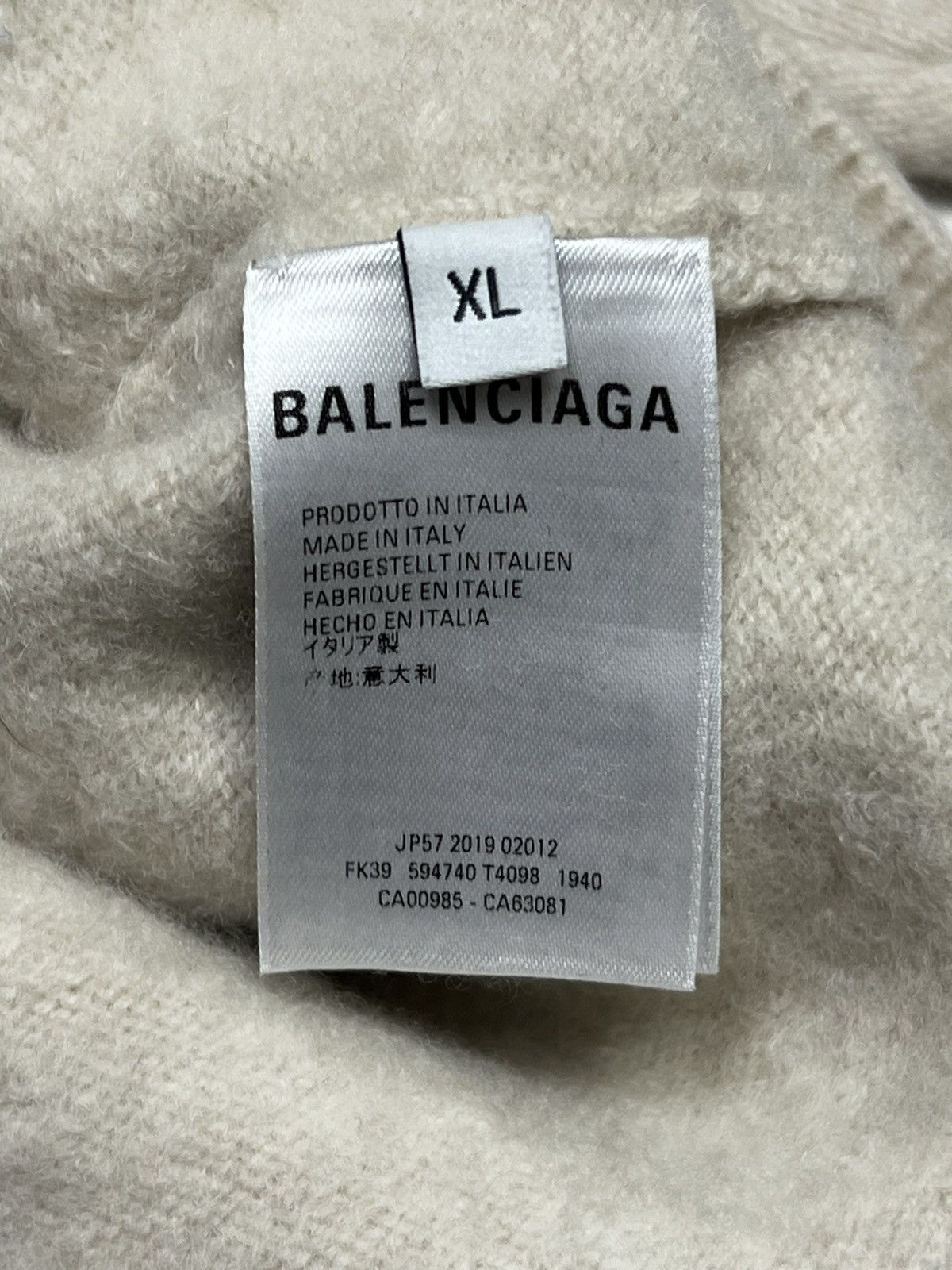 Balenciaga Balenciaga Big Logo Oversized Wool Cashmere Sweater Size US L / EU 52-54 / 3 - 13 Thumbnail