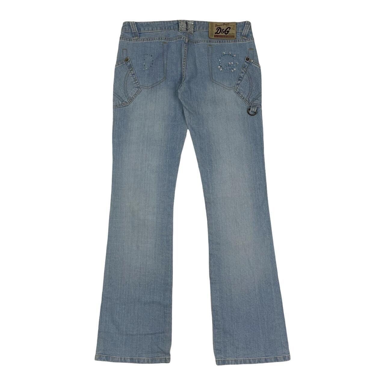 DOLCE & GABBANA Women’s Low Waist Flare Jeans Diamanté Pants