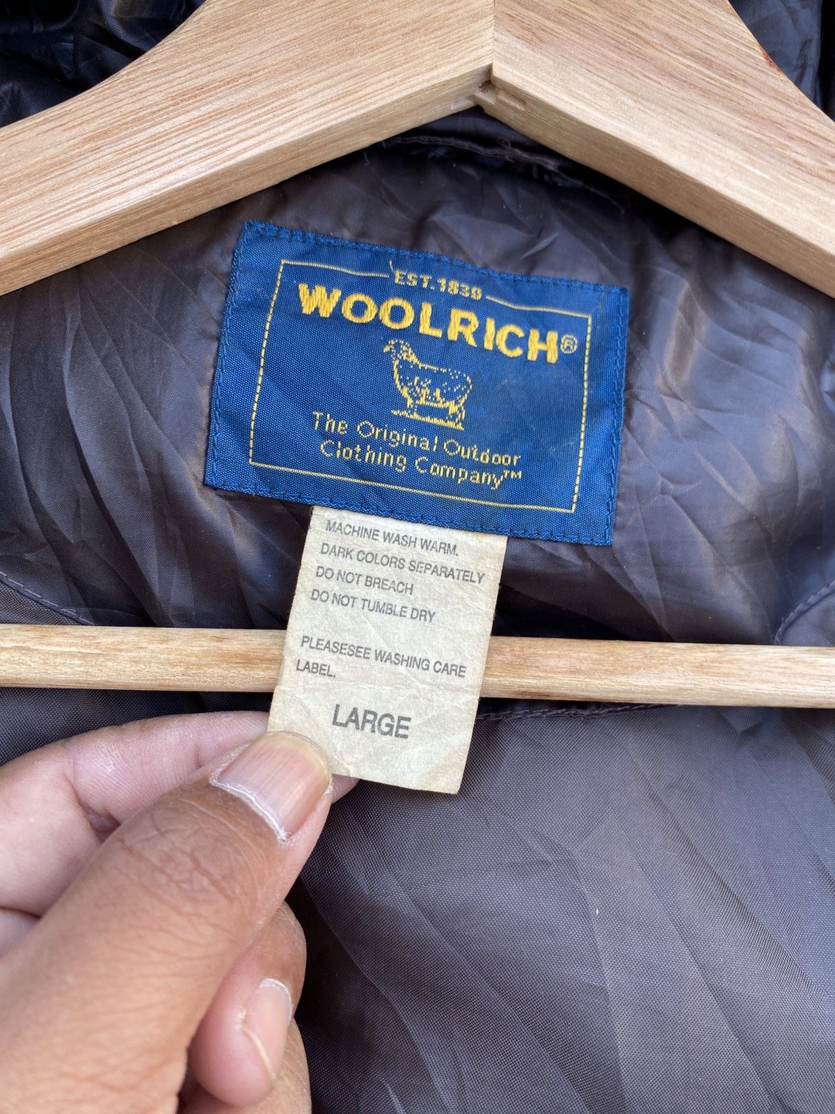Woolrich Woolen Mills WoolRich Brown Puffer with a faux fur-trimmed Hood Jacket Size US L / EU 52-54 / 3 - 8 Thumbnail
